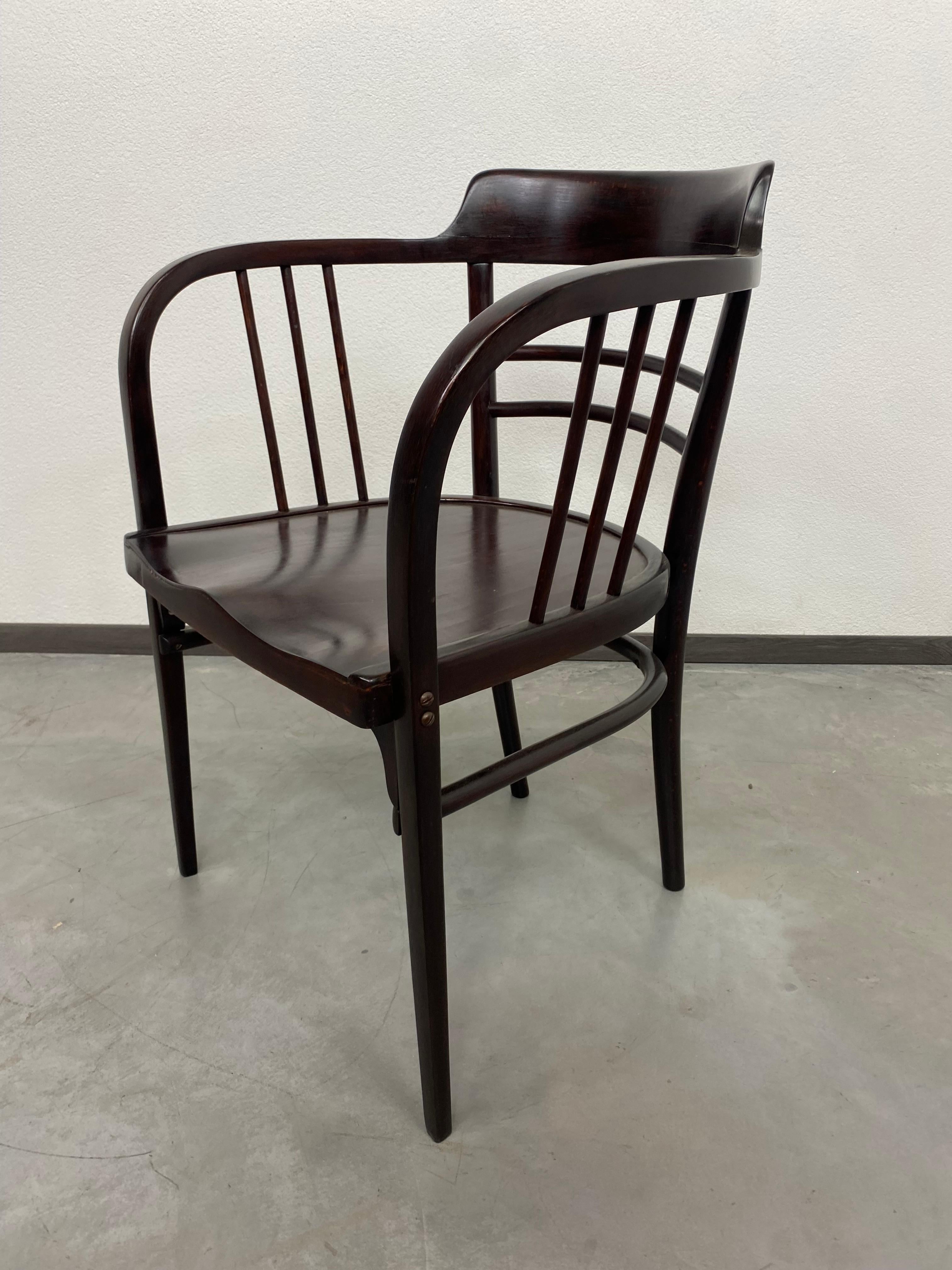 Austrian Secession armchairs by Otto Wagner for Thonet For Sale