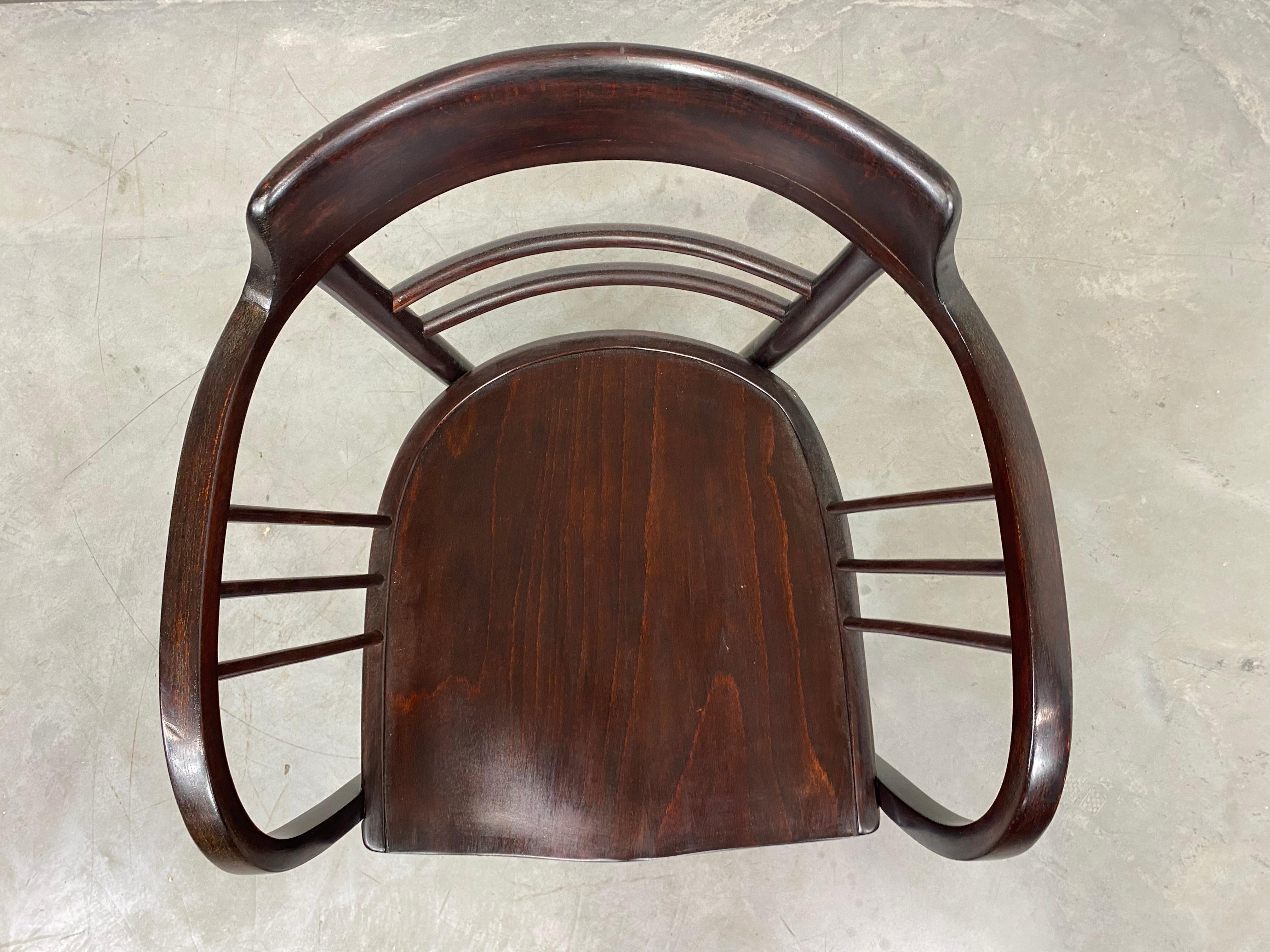 Early 20th Century Secession armchairs by Otto Wagner for Thonet For Sale