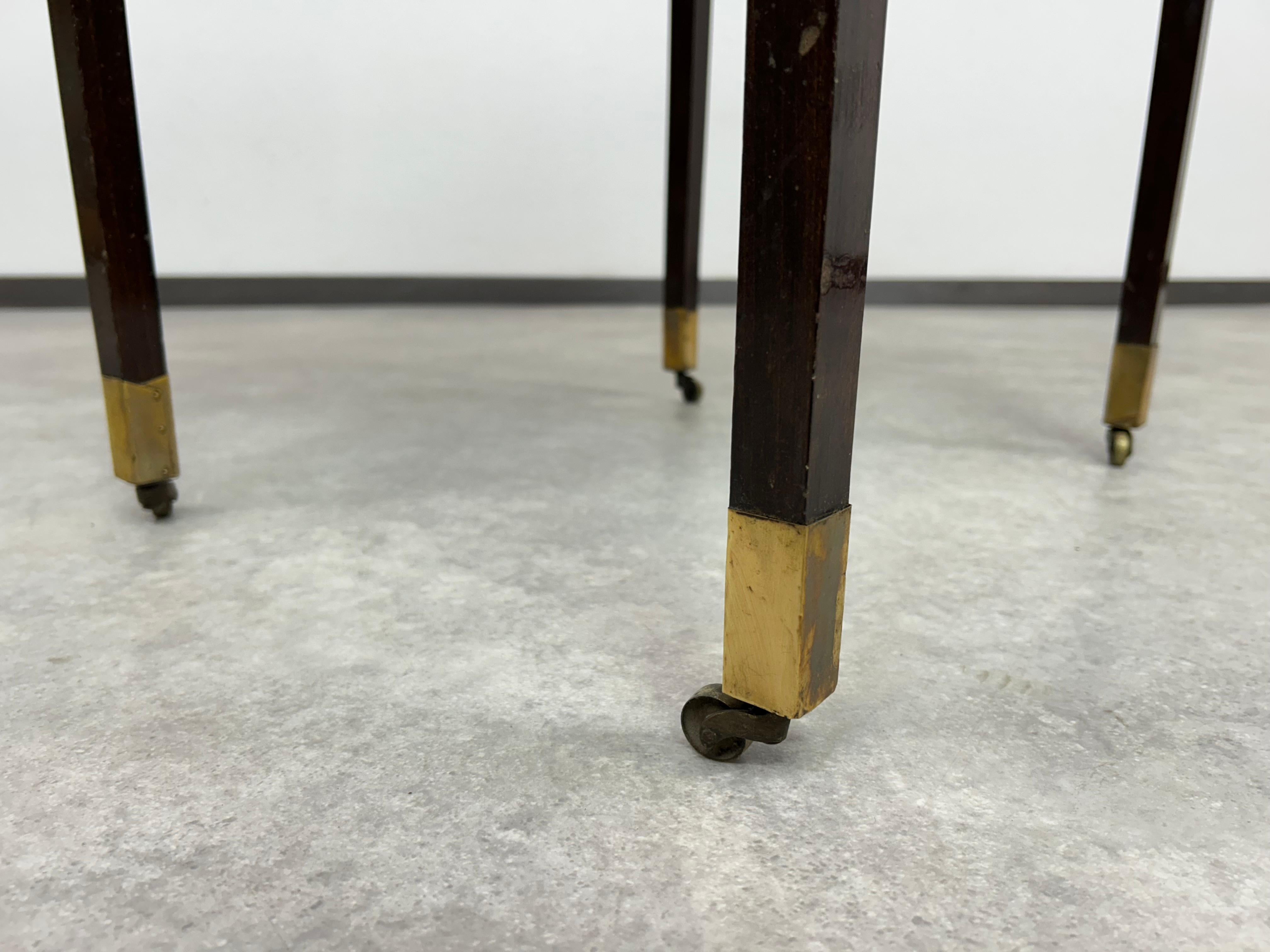 Secession bar table by Portois & Fix (Messing) im Angebot
