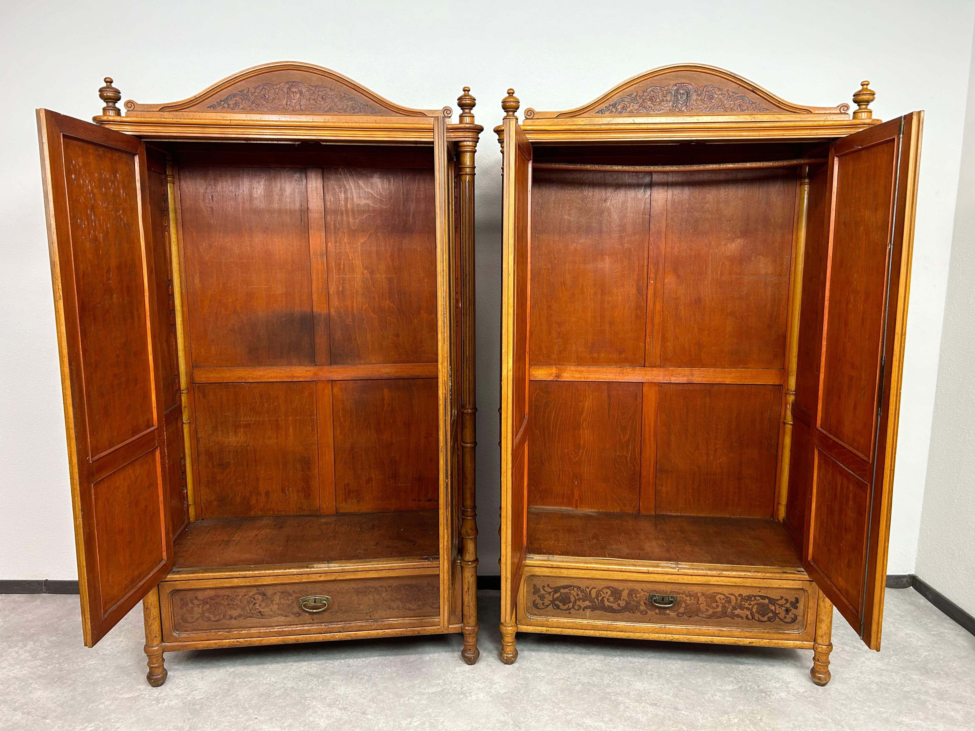 Jugendstil Secession bedroom set by J&J Kohn For Sale