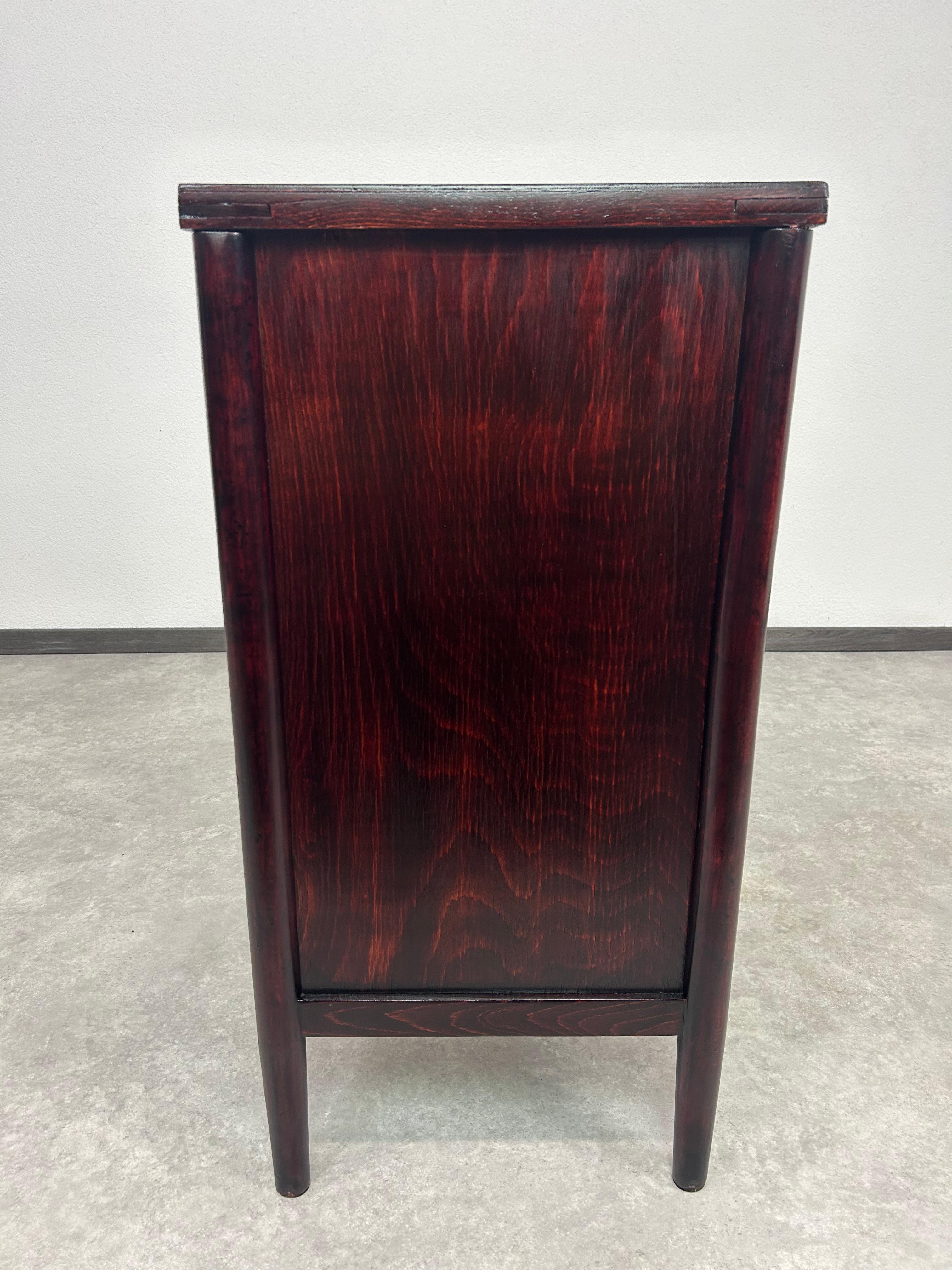 Brass Secession bedside table by J&J Kohn For Sale