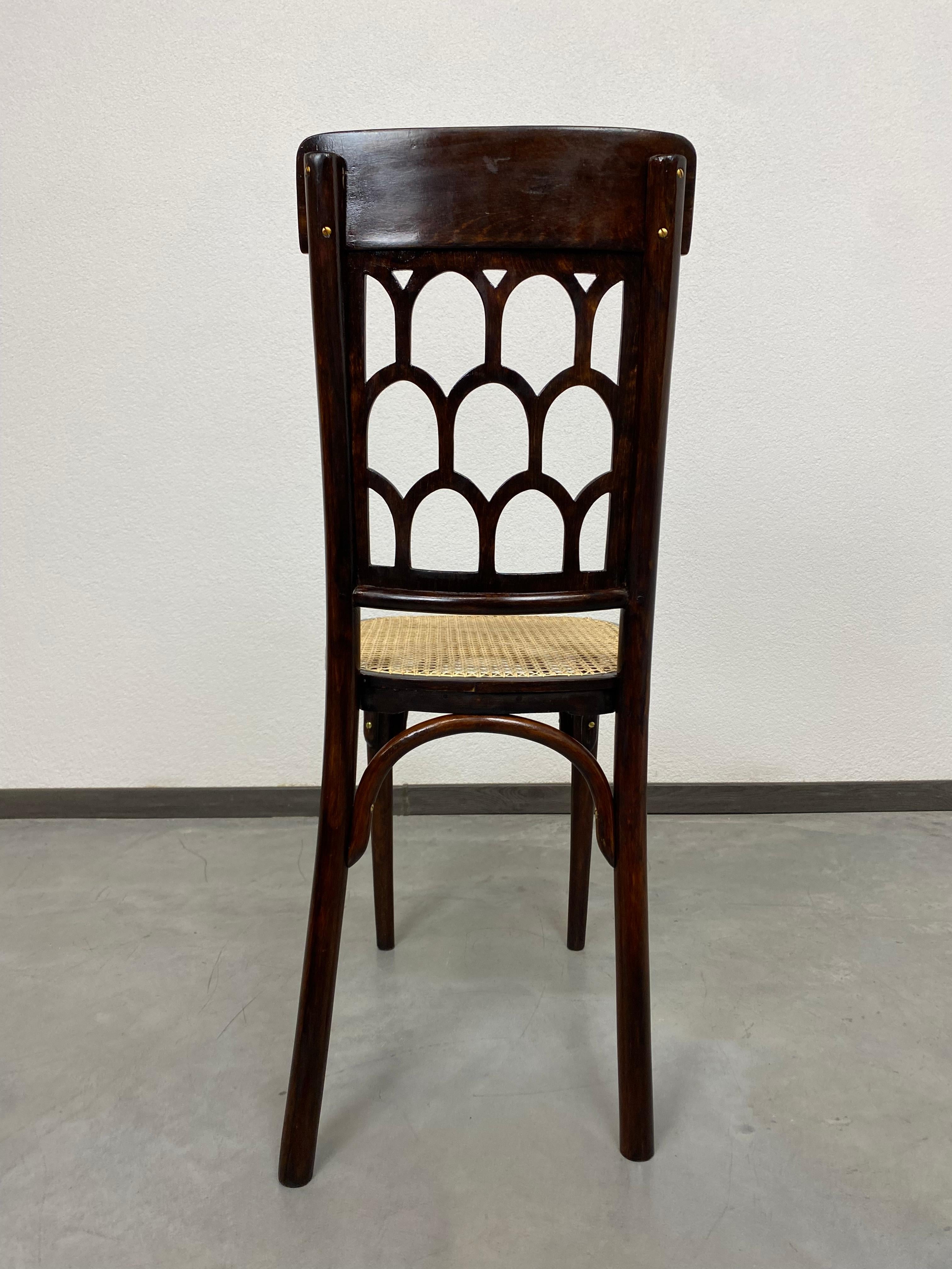 Rotin Chaise en forme de ruche de Koloman Moser pour J&J Kohn en vente