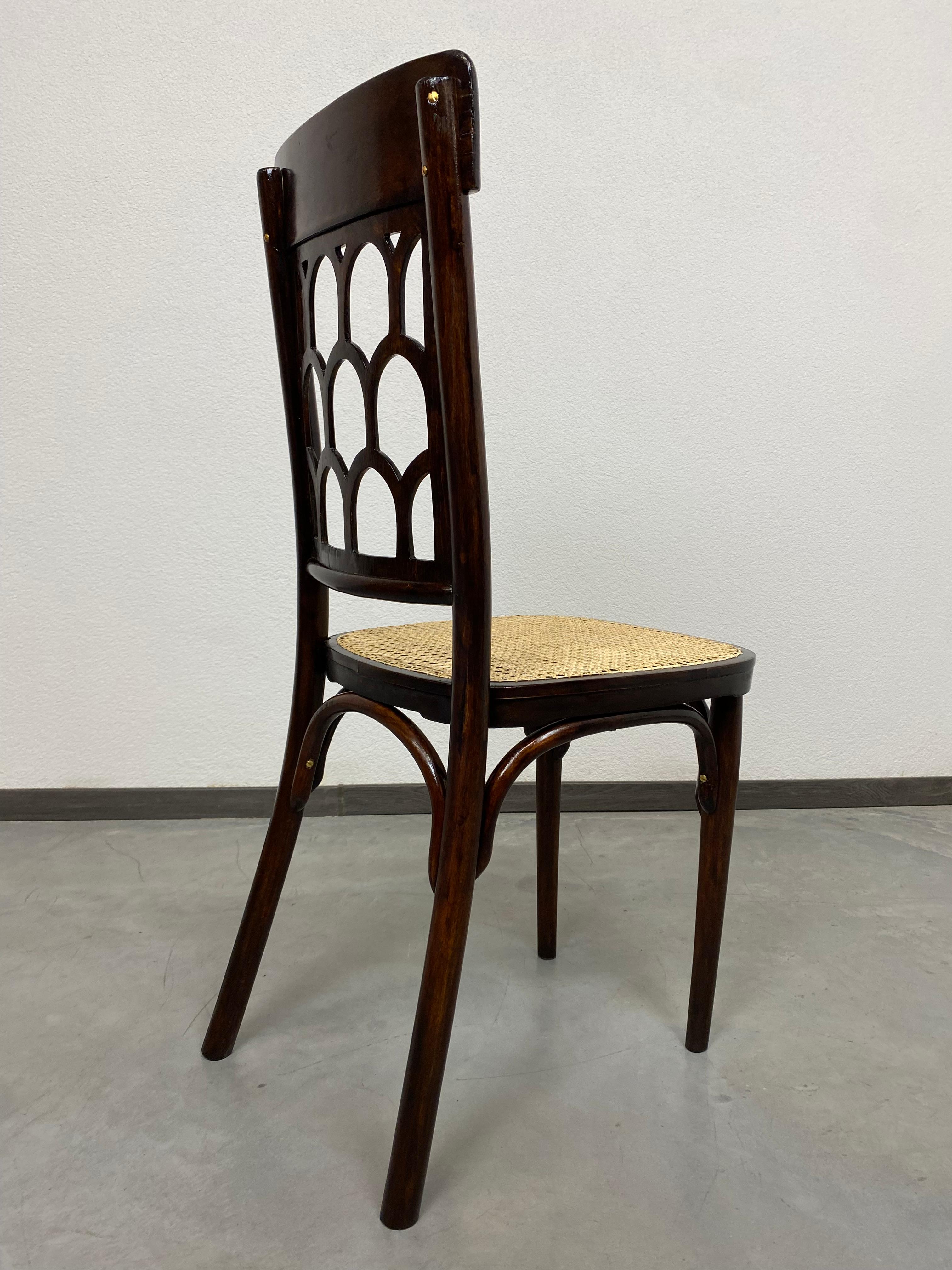 Rattan Secession beehive chair by Koloman Moser for J&J Kohn For Sale