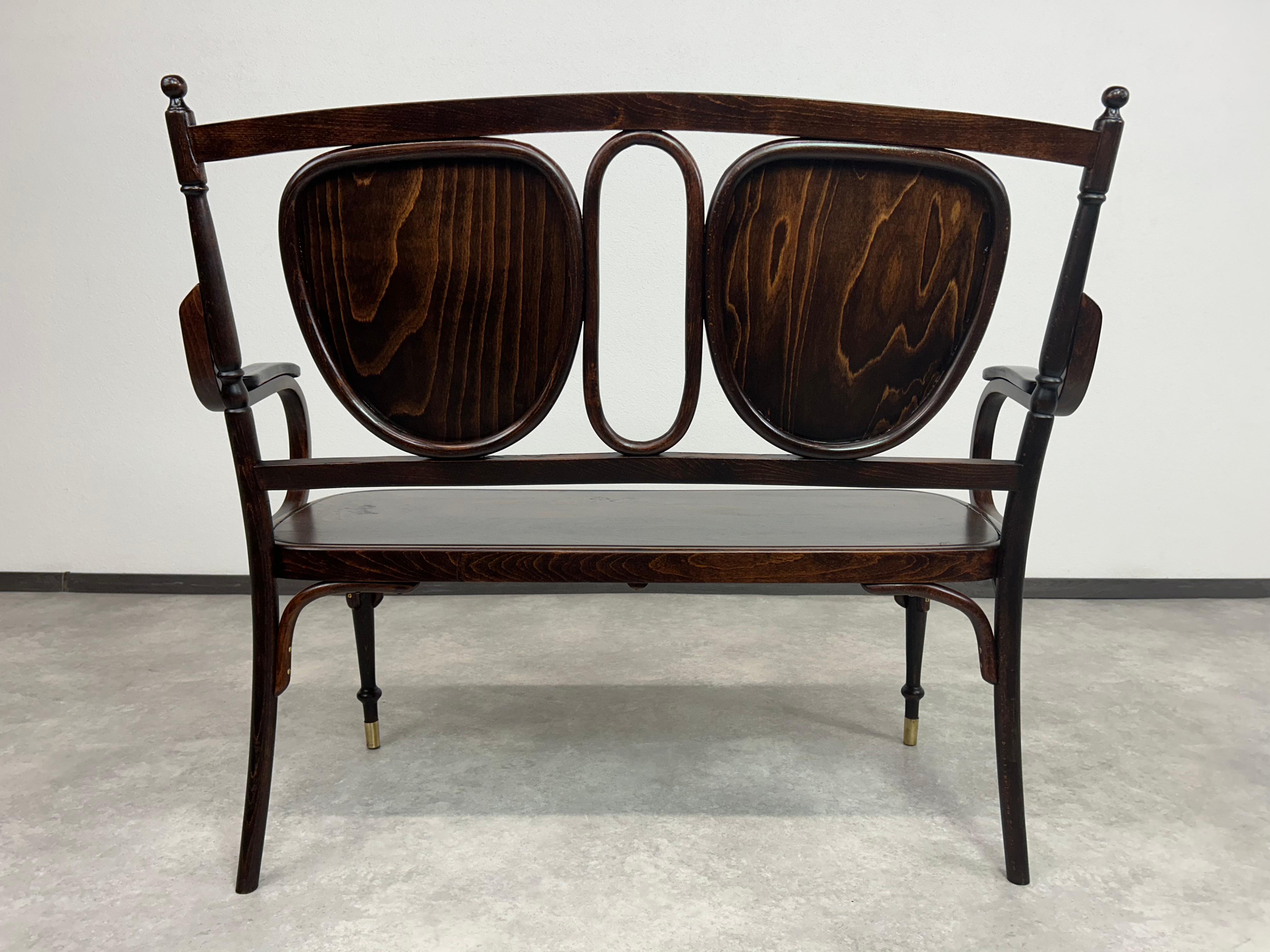 Banc en bois courbé de Thonet Mundus en vente 4