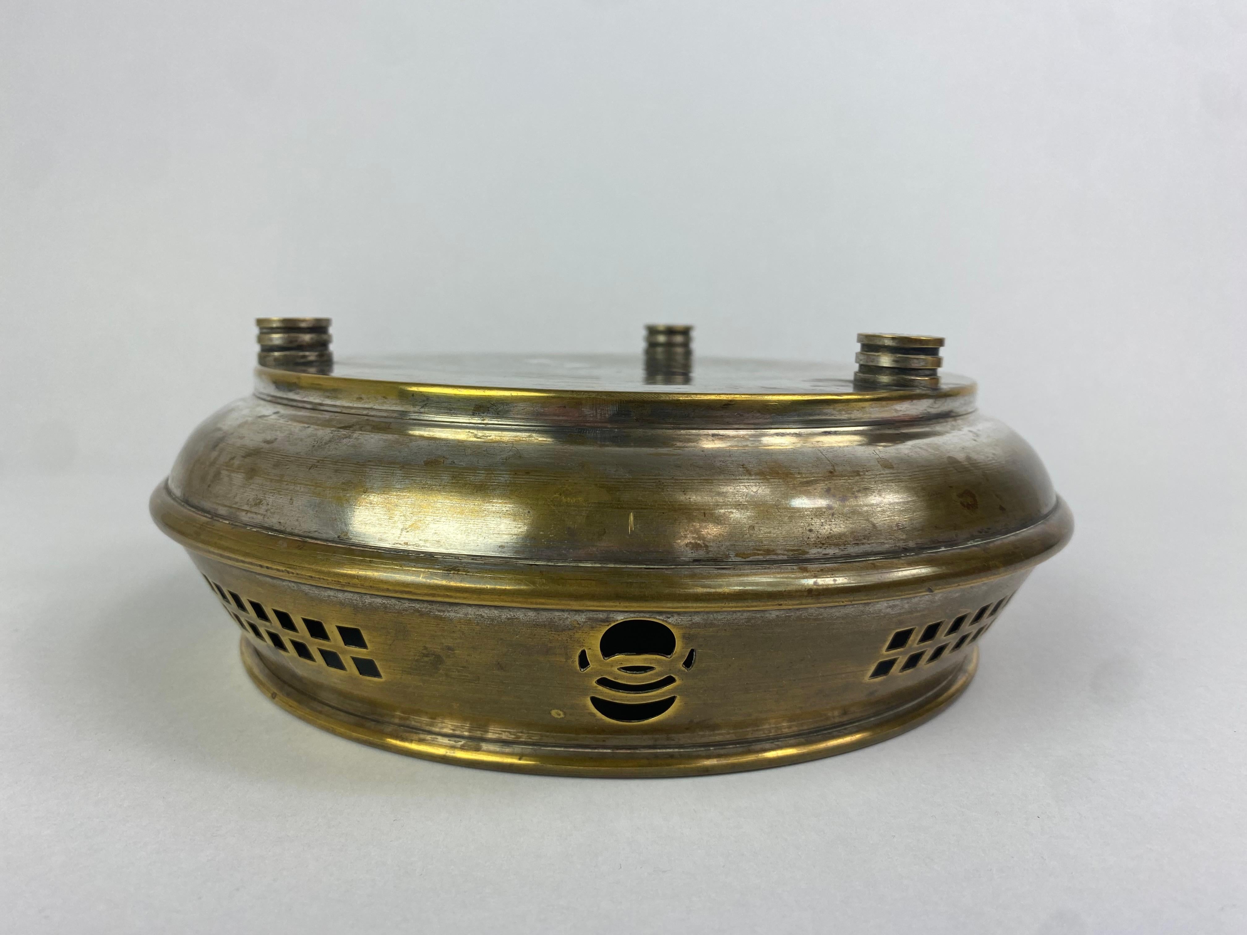 Austrian Secession brass bowl by Jutta Sika and Kolo Moser For Sale