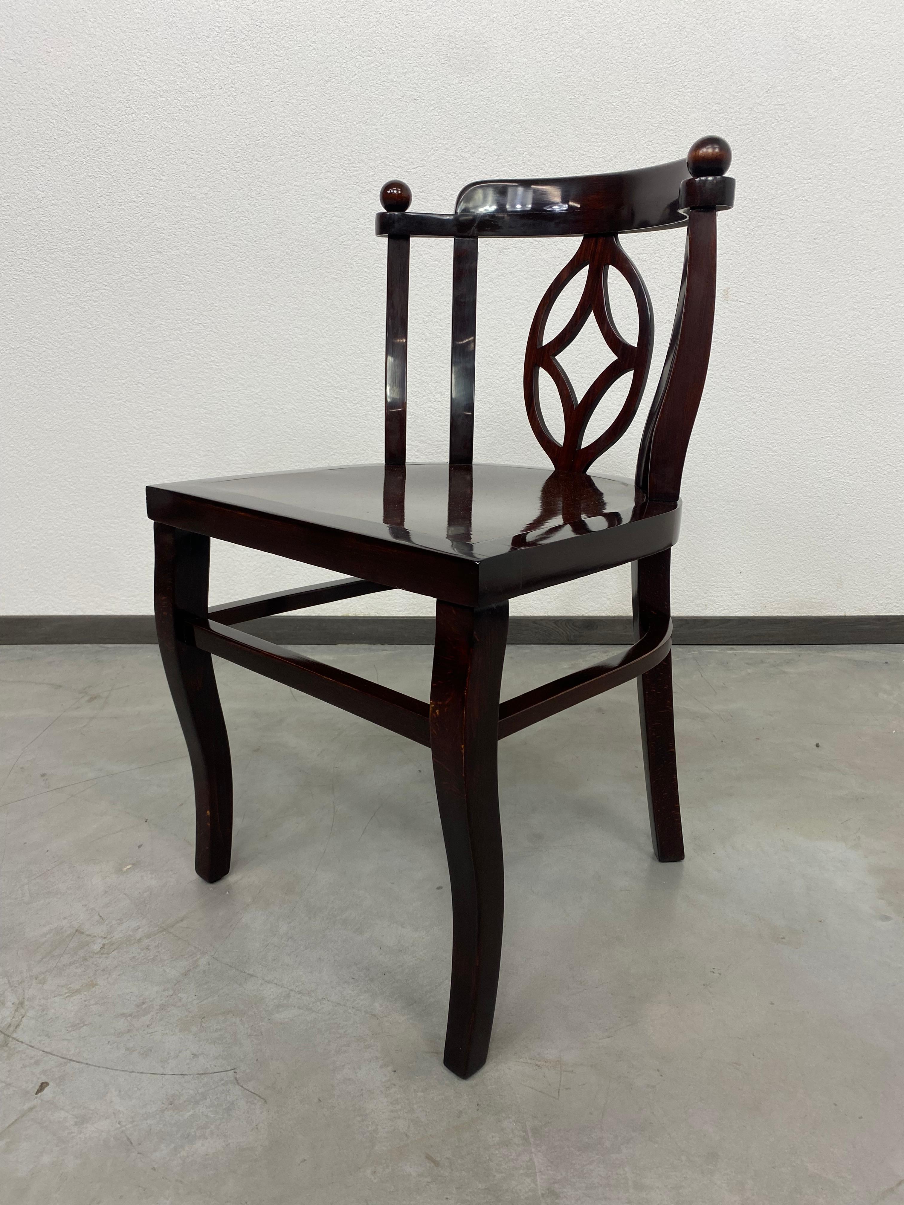 Secession chair atr. Kolo Moser professionally stained and repolished.