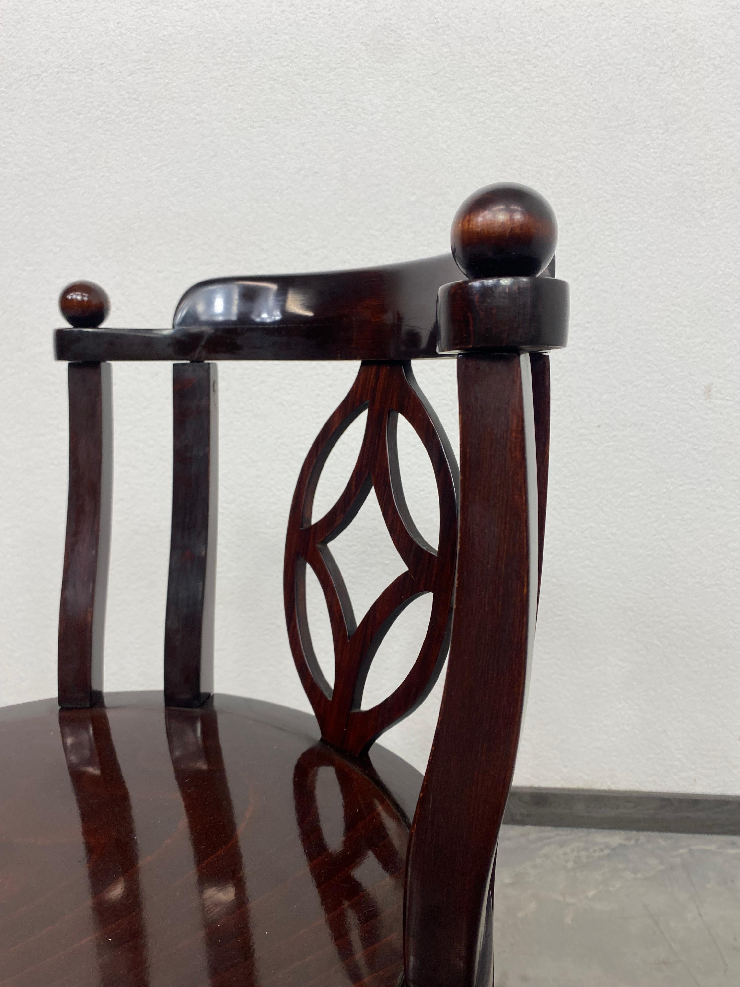 Beech Secession chair atr. Kolo Moser For Sale
