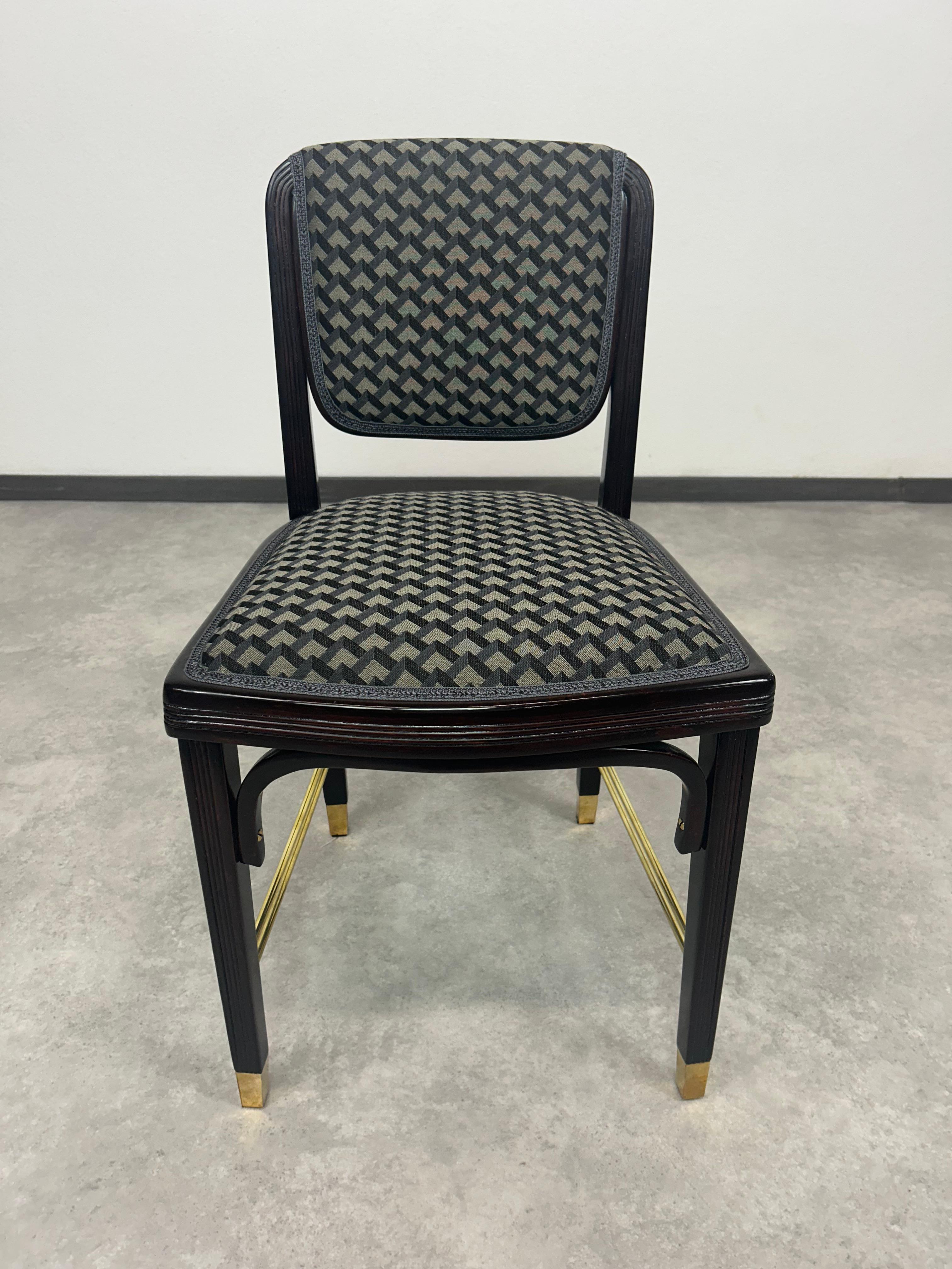 Inizio XX secolo Sedia Secessione n.412 di Otto Wagner per J&J Kohn in vendita