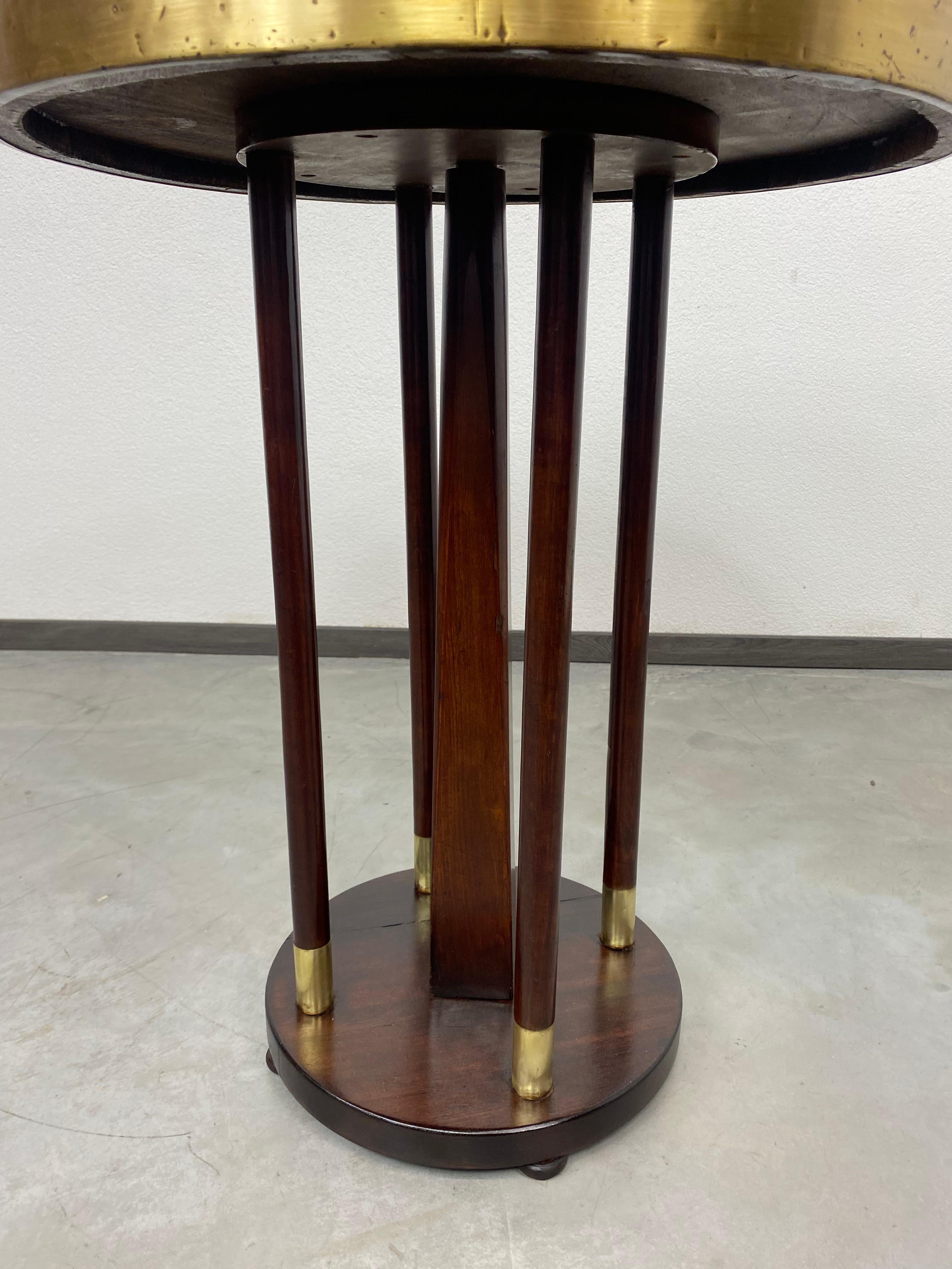 Secession chess table with brass top For Sale 1