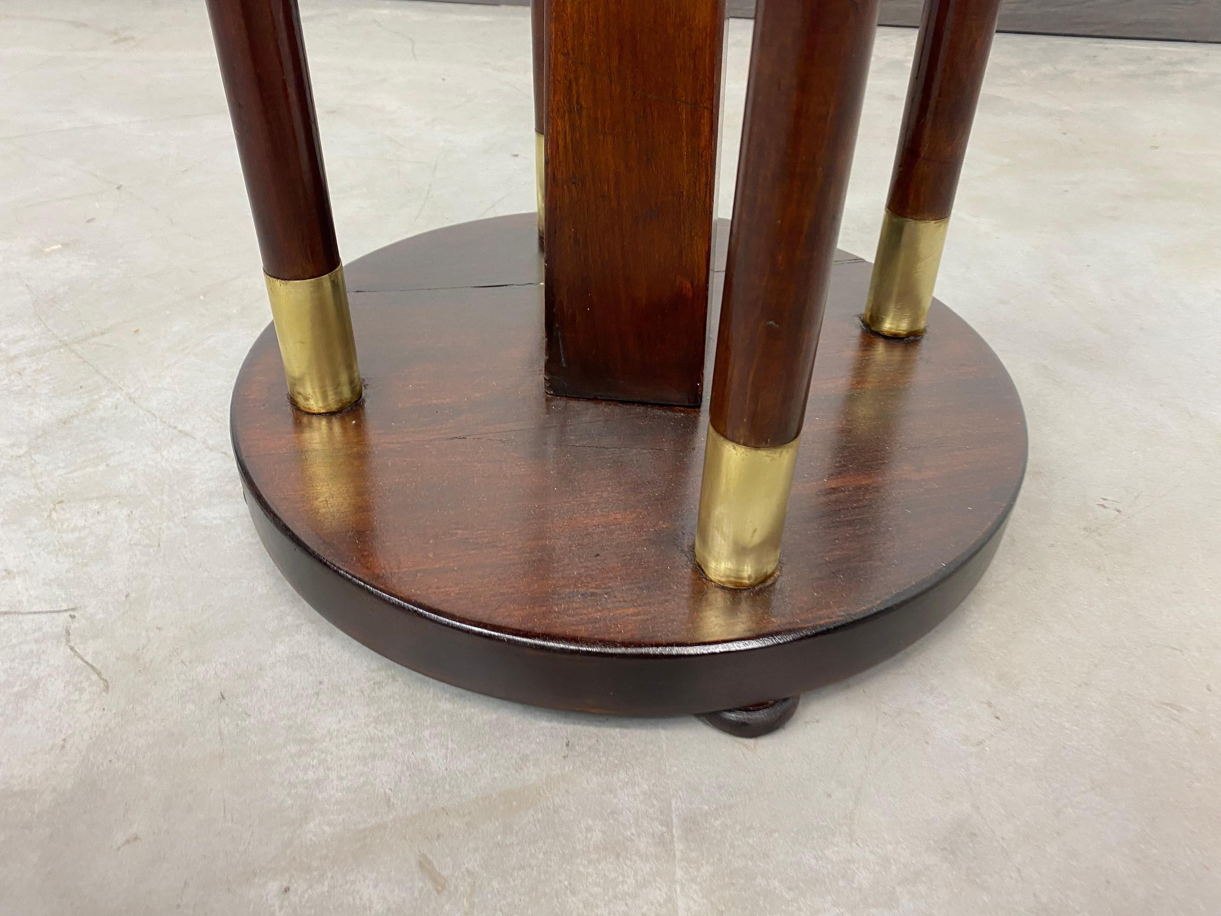 Secession chess table with brass top For Sale 2