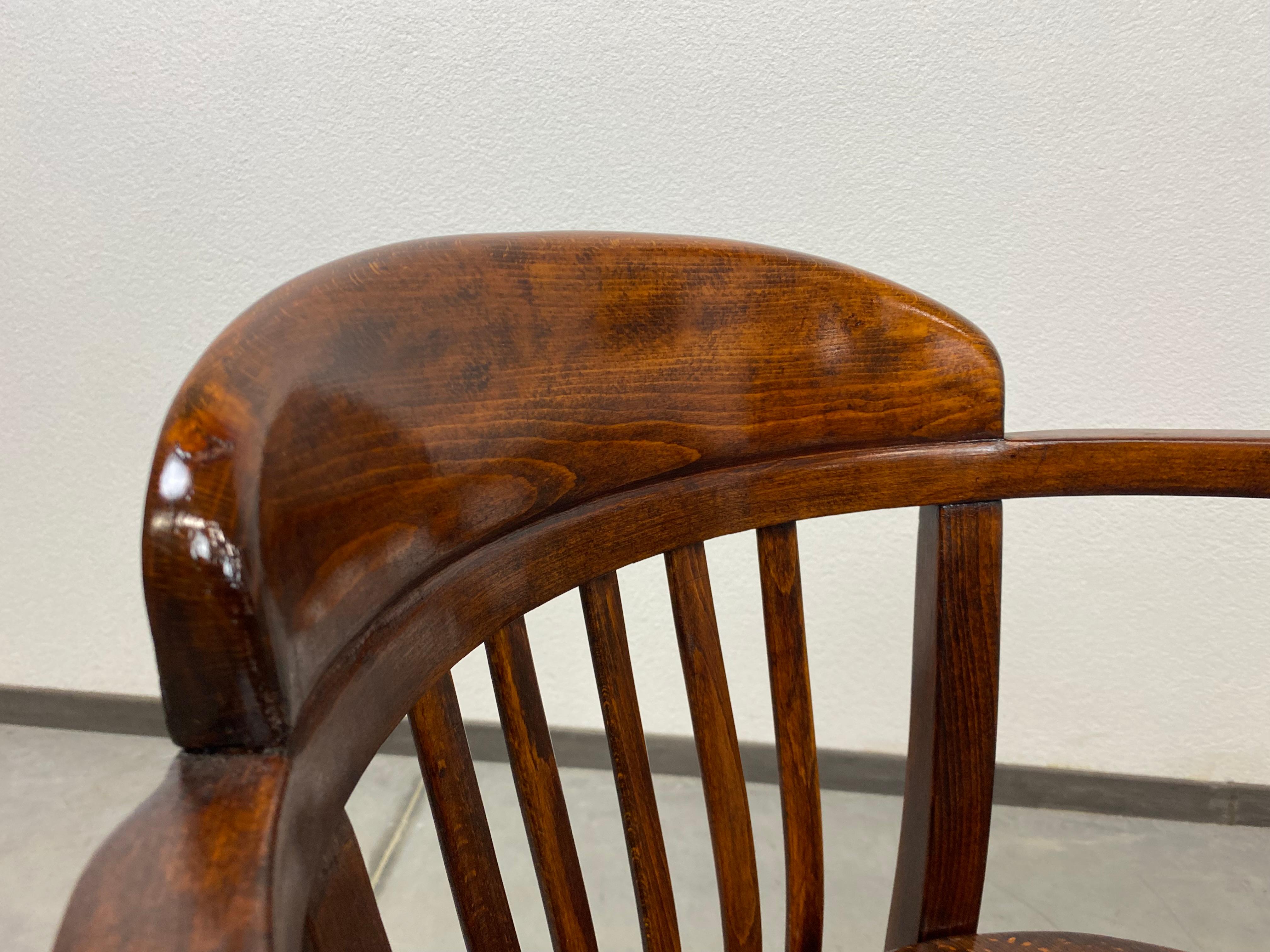 Secession desk chair by Adolf Loos for Thonet In Excellent Condition In Banská Štiavnica, SK