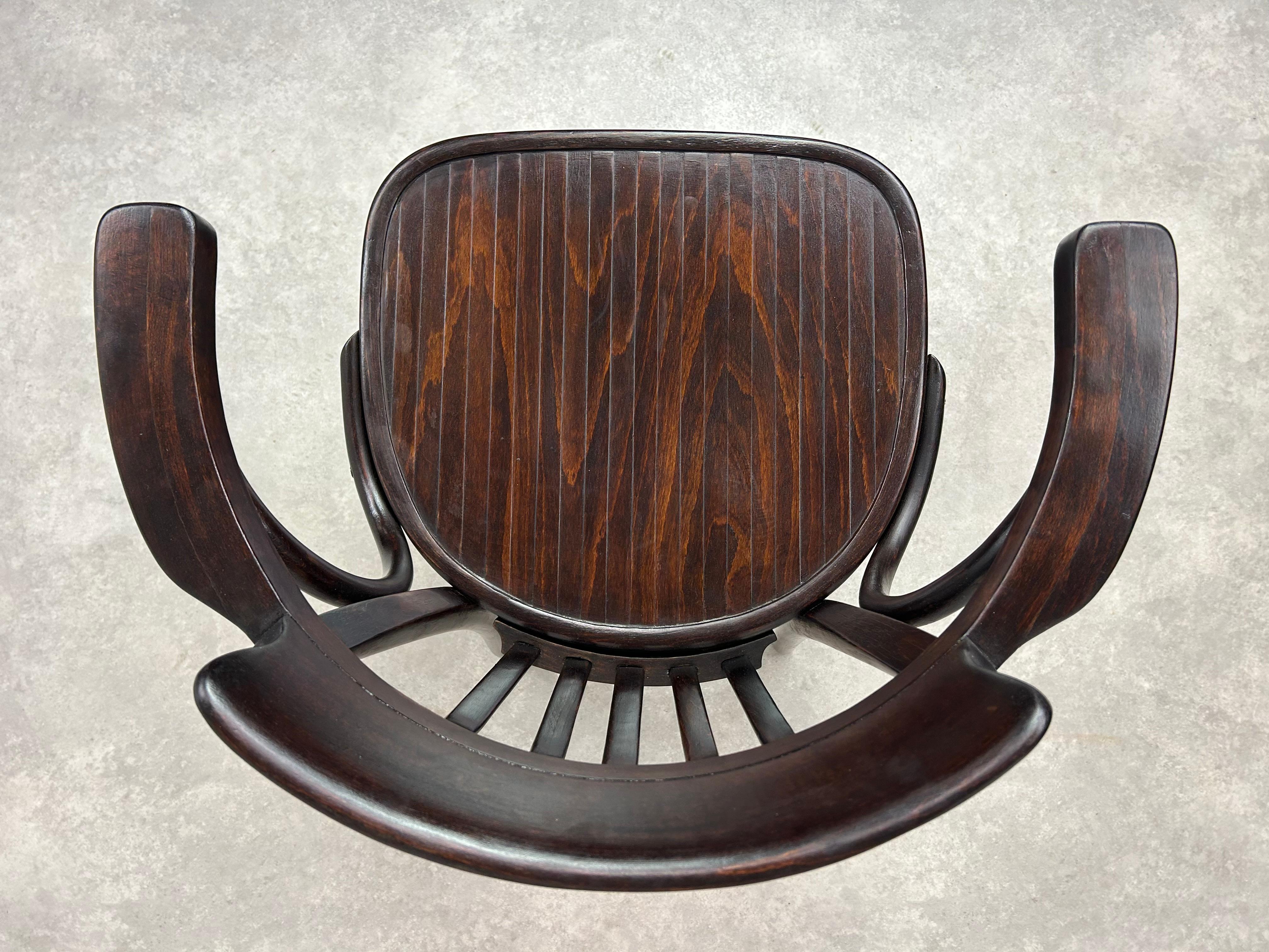 Secession desk chair by Thonet For Sale 1