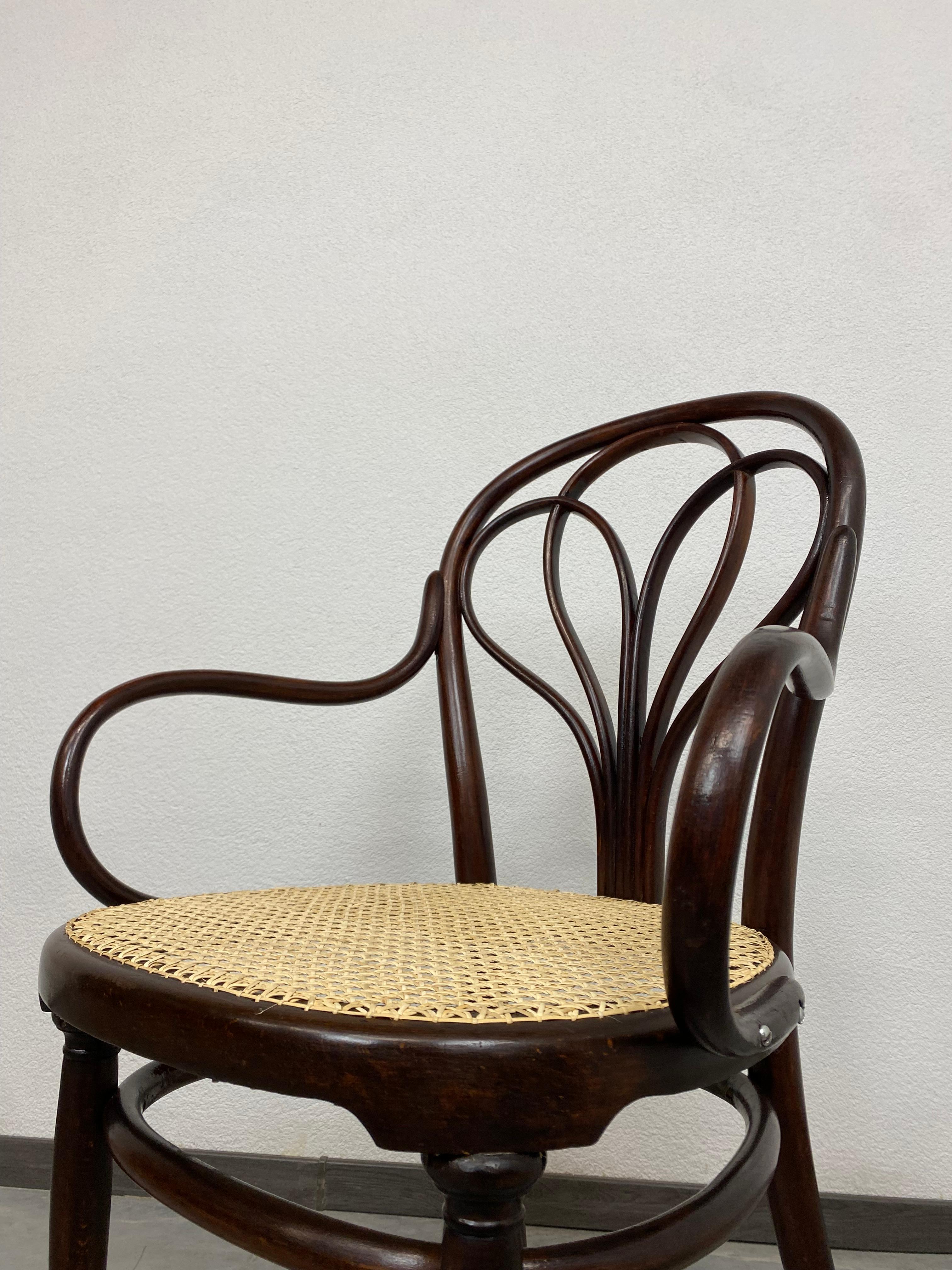 Début du 20ème siècle Chaise de bureau de la sécession n° 25 de Thonet en vente