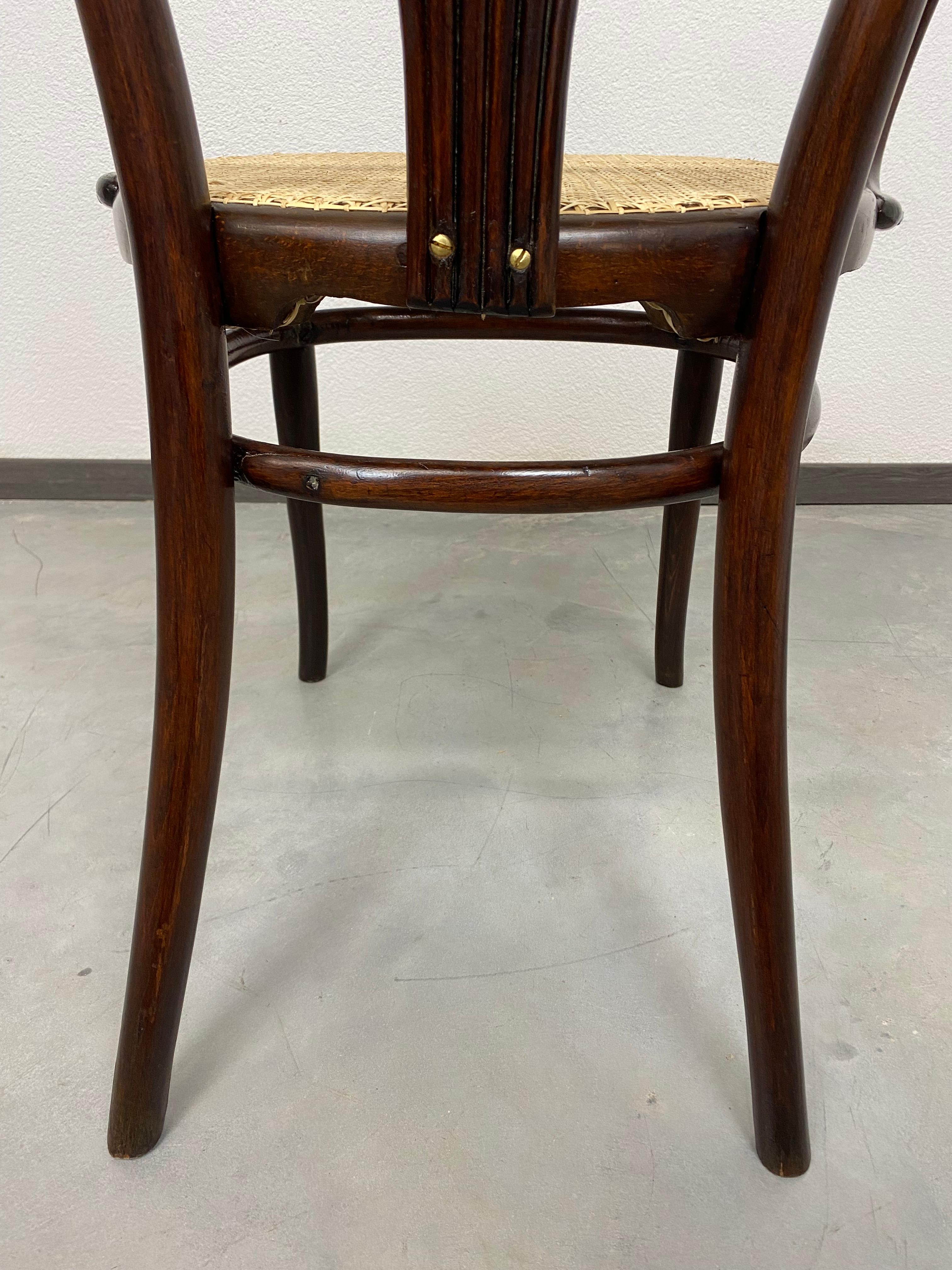 Secession Desk Chair No. 25 by Thonet For Sale 2