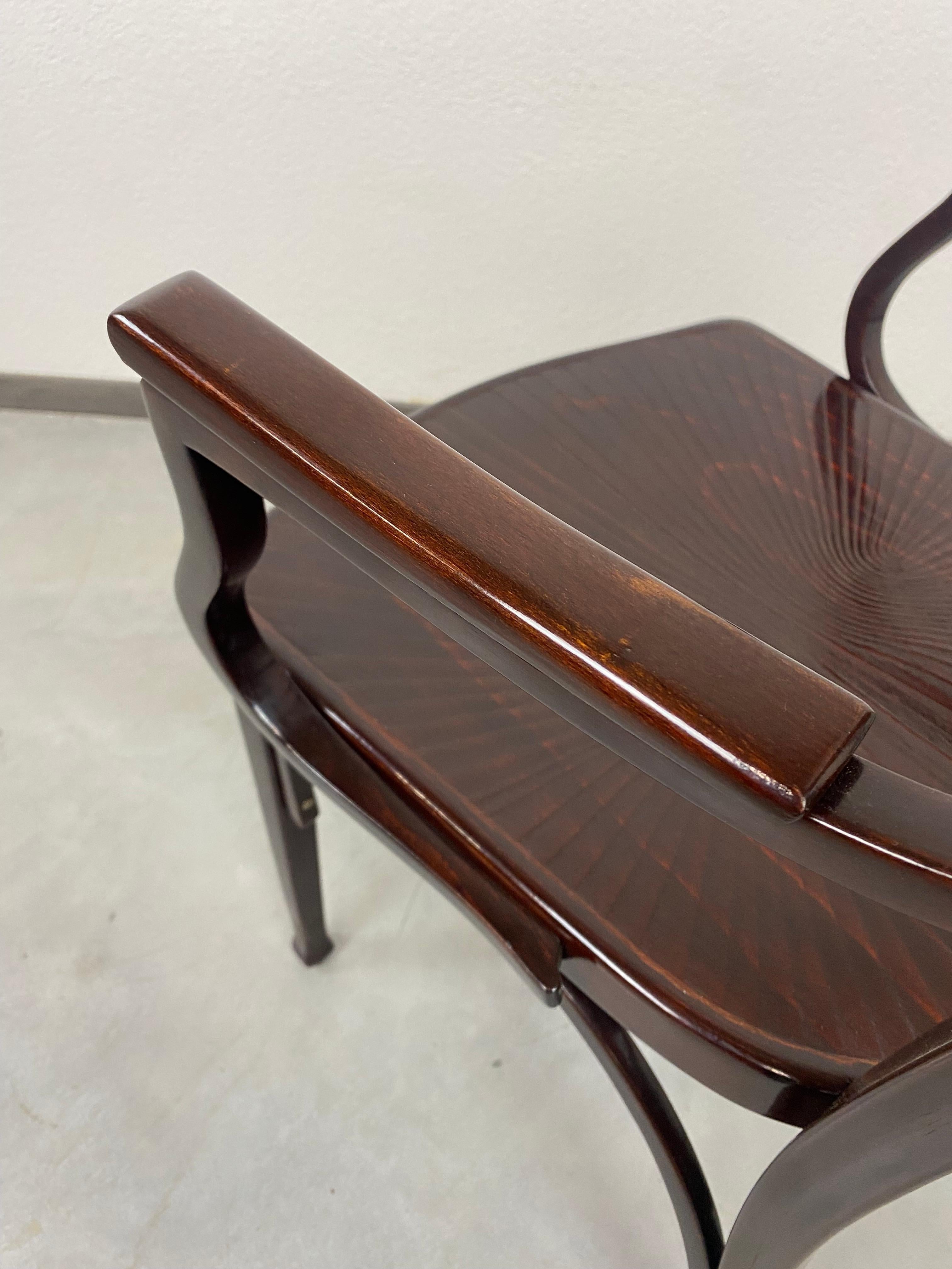 Beech Secession Desk Chair nr.327 by Koloman Moser for J.&J.Kohn For Sale