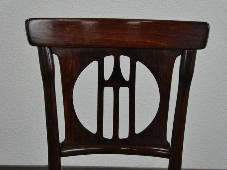 Secession dining chair by Koloman Moser ex. by J&J Kohn. Professionally stained and repolished.