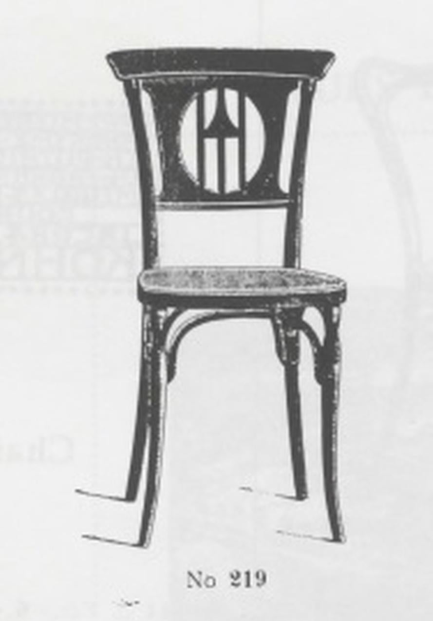 Vienna Secession Secession Dining Chair no.219 by Koloman Moser for J&J Kohn