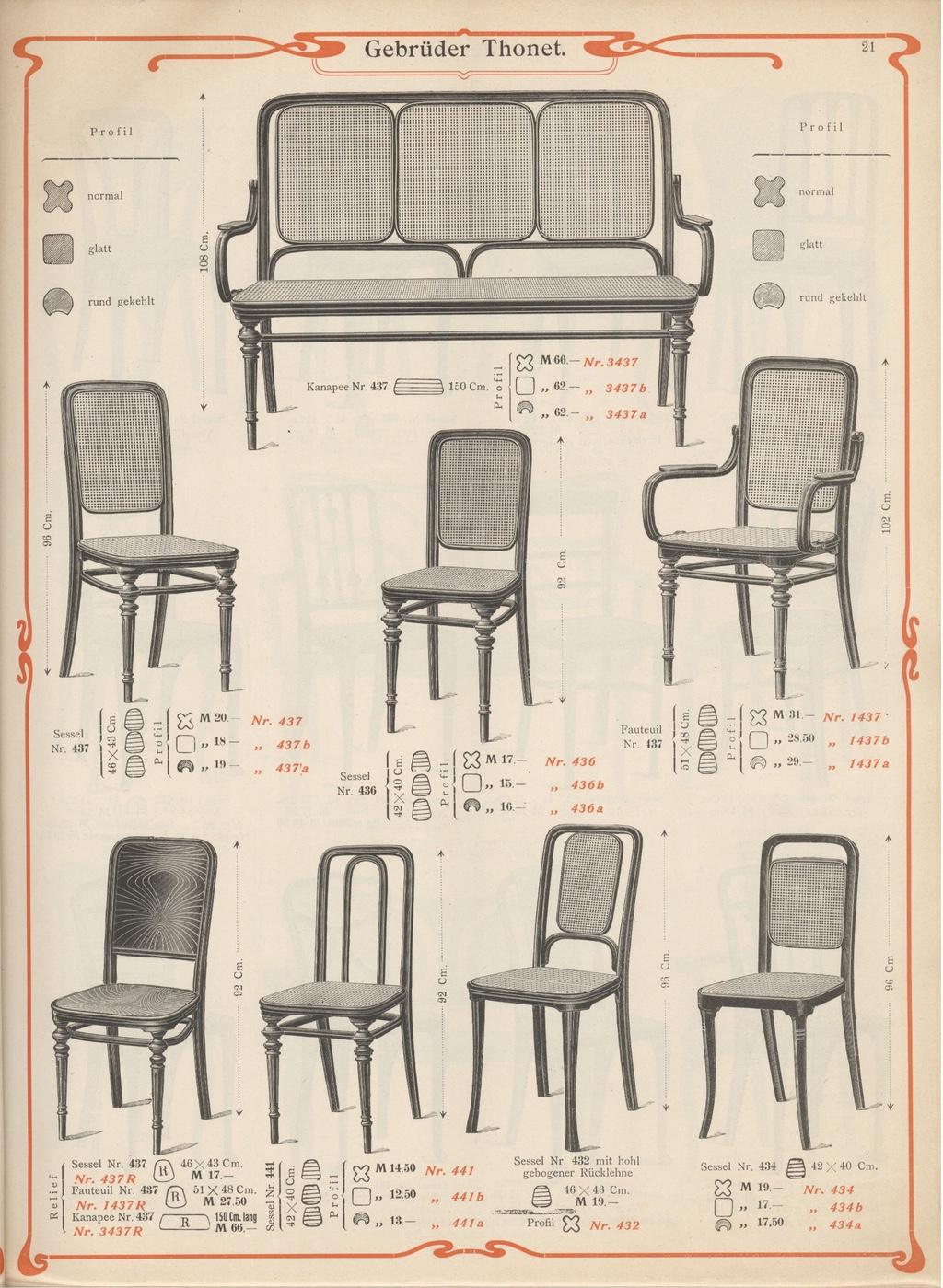 Esszimmerstuhl Nr.437 der Secession von Thonet im Angebot 7