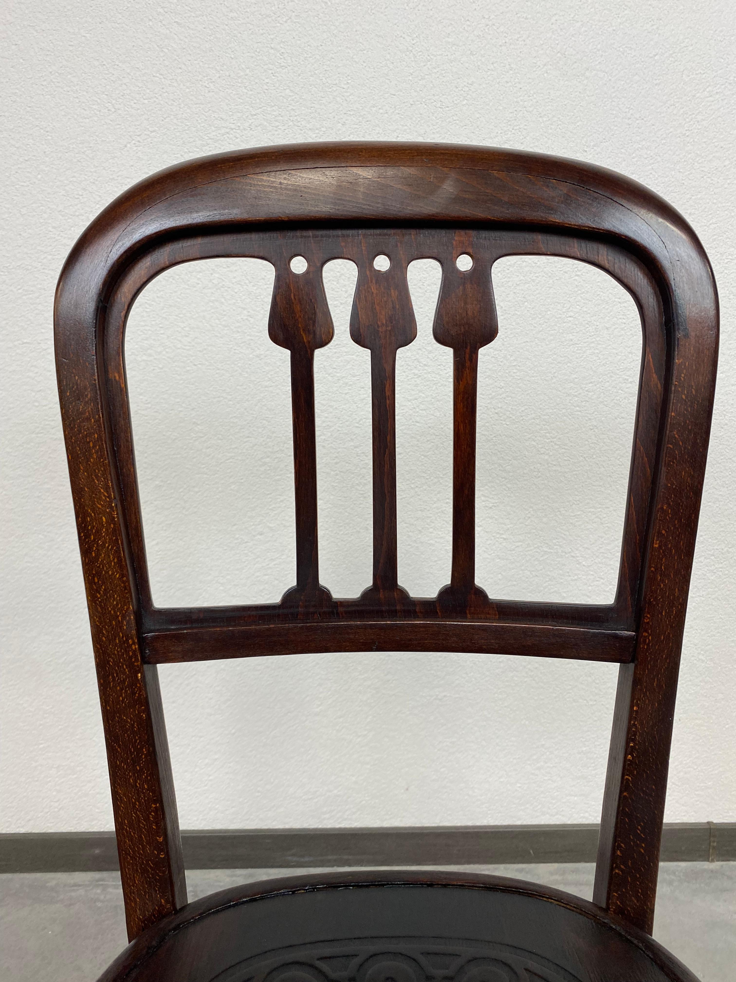 Vienna Secession Secession Dining Chair No.493 by J&J Kohn For Sale