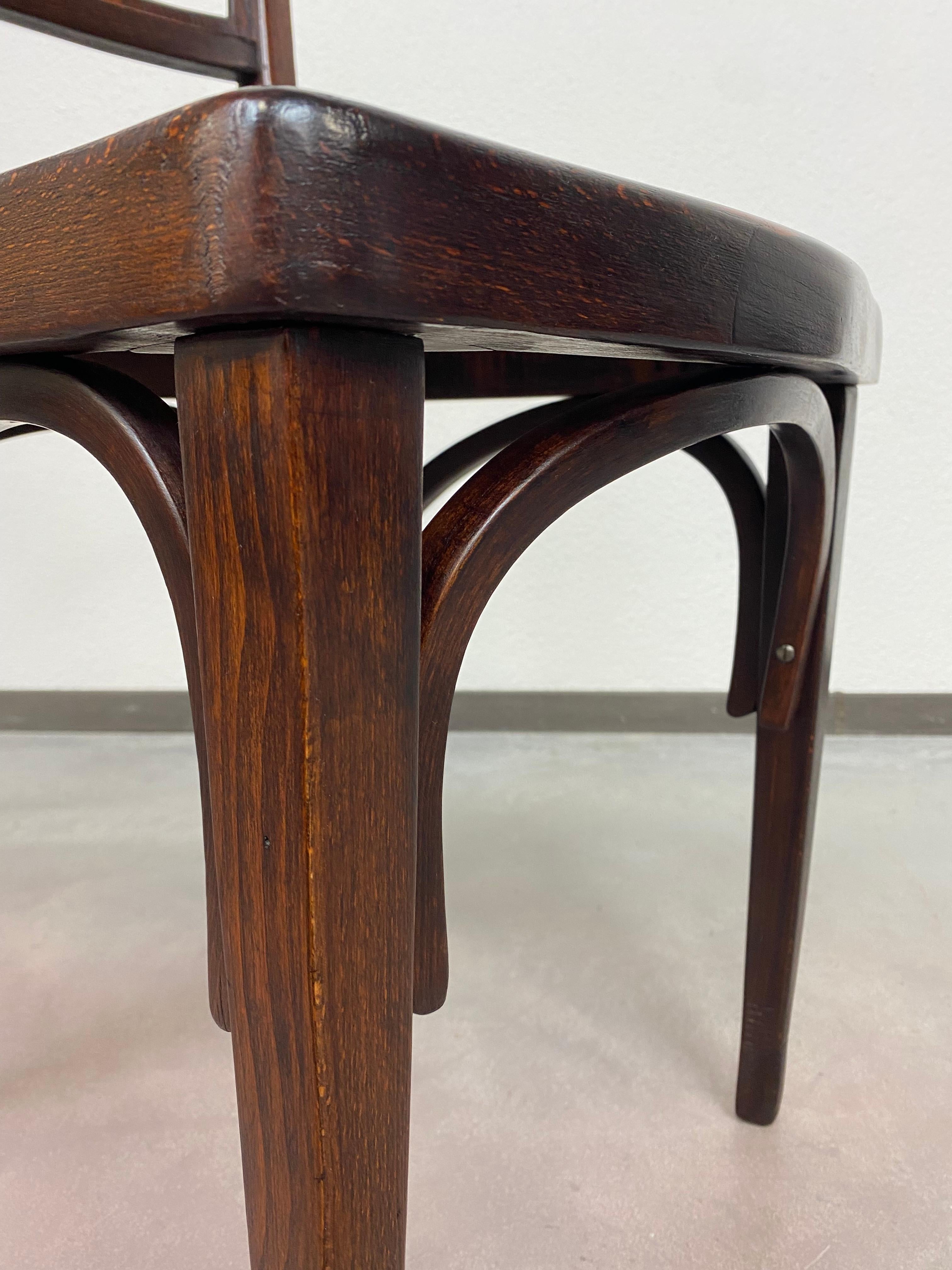 Secession Dining Chair No.493 by J&J Kohn In Excellent Condition For Sale In Banská Štiavnica, SK