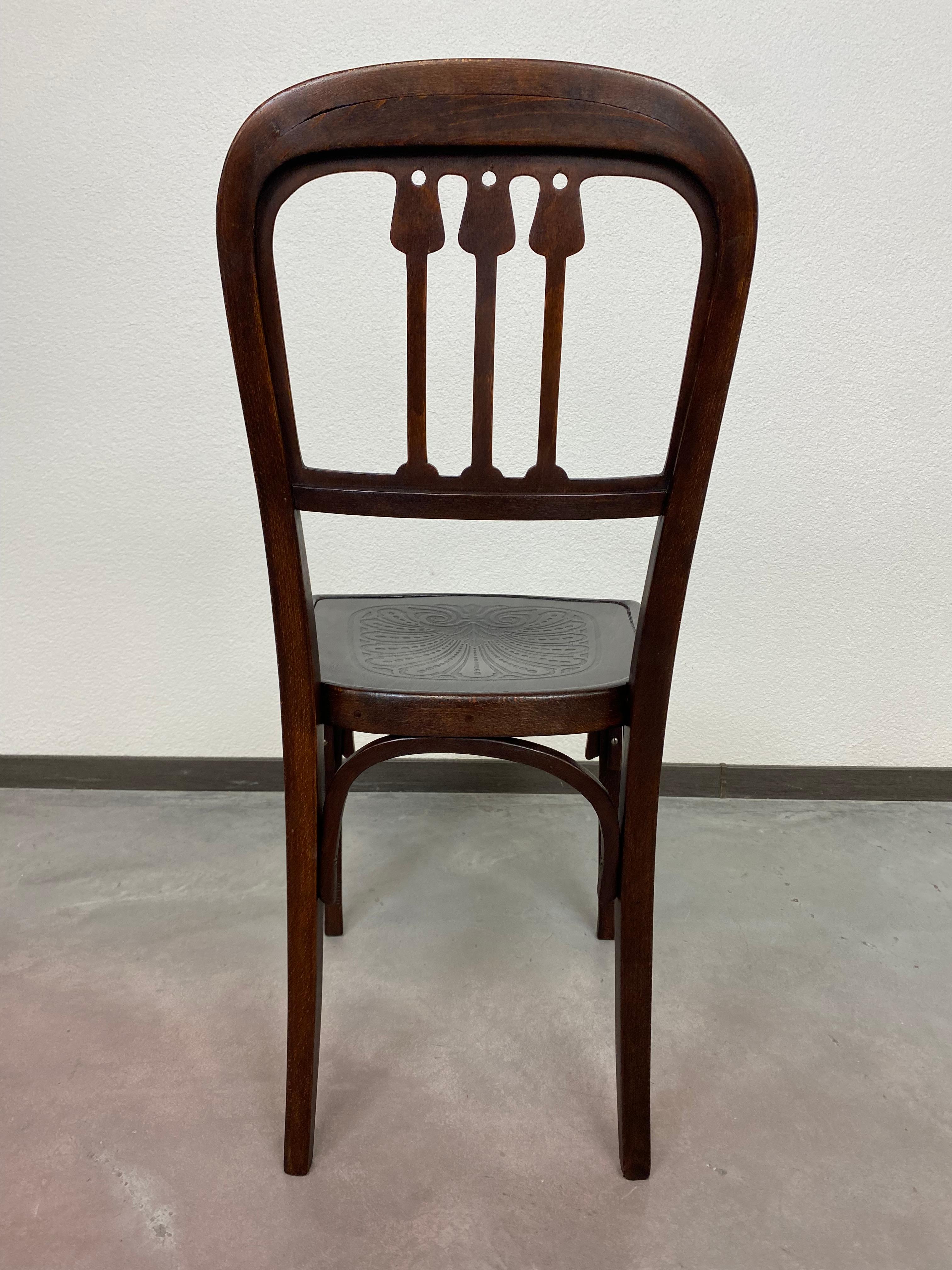 Secession Dining Chair No.493 by J&J Kohn For Sale 1
