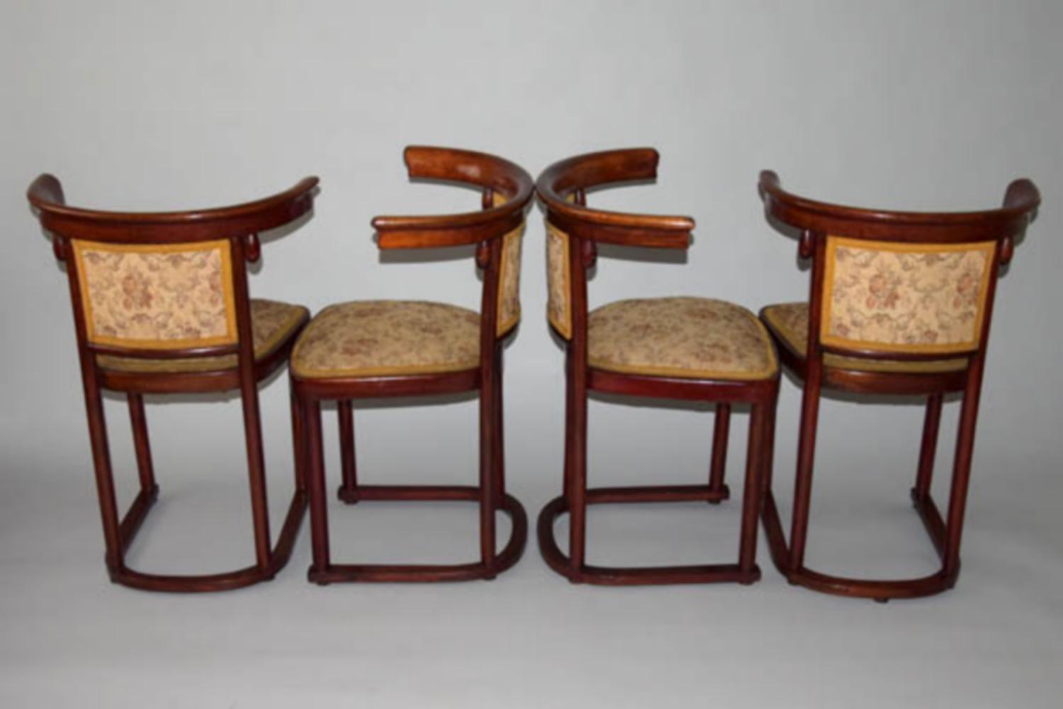 Early 20th Century Secession Dining Chairs By Josef Hoffmann for Thonet, 1910s