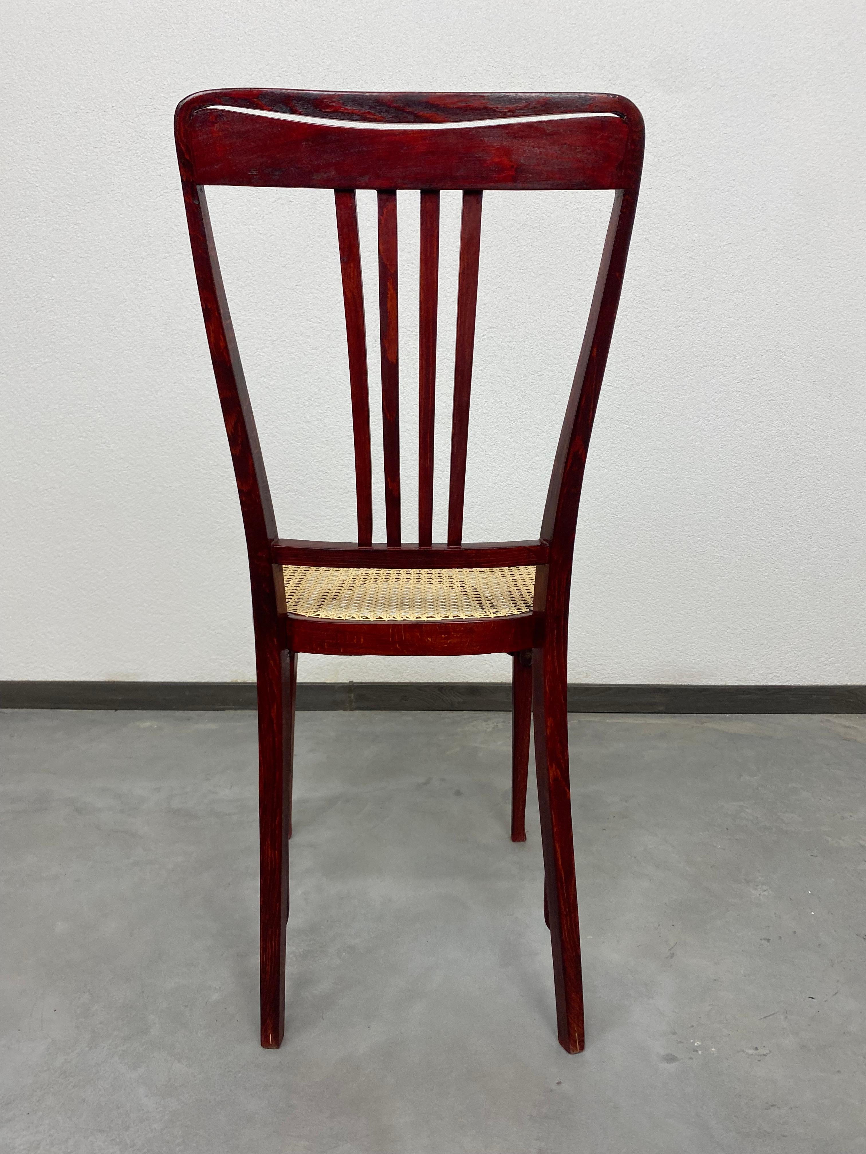Early 20th Century Secession Dining Chairs by Thonet For Sale