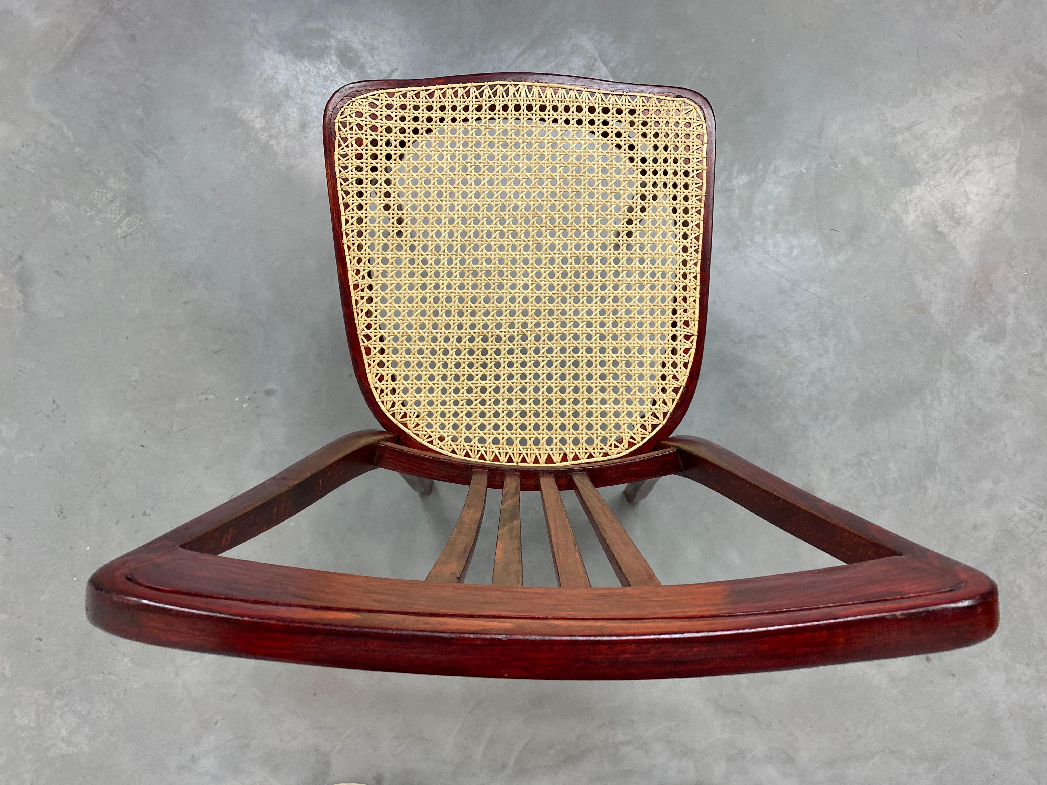 Rattan Secession Dining Chairs by Thonet For Sale