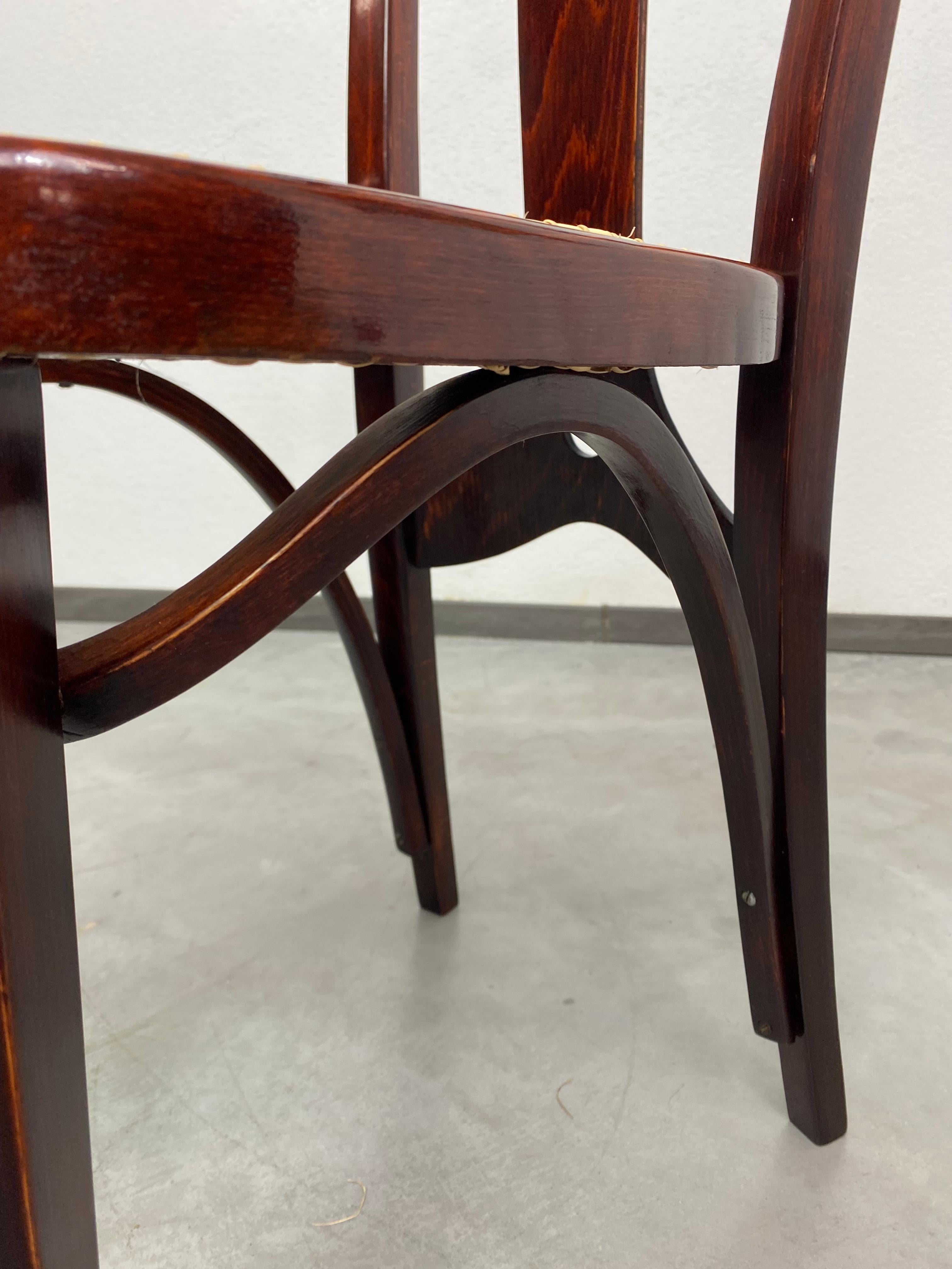 Secession dining room chair atr. Otto Prutscher for Thonet For Sale 6