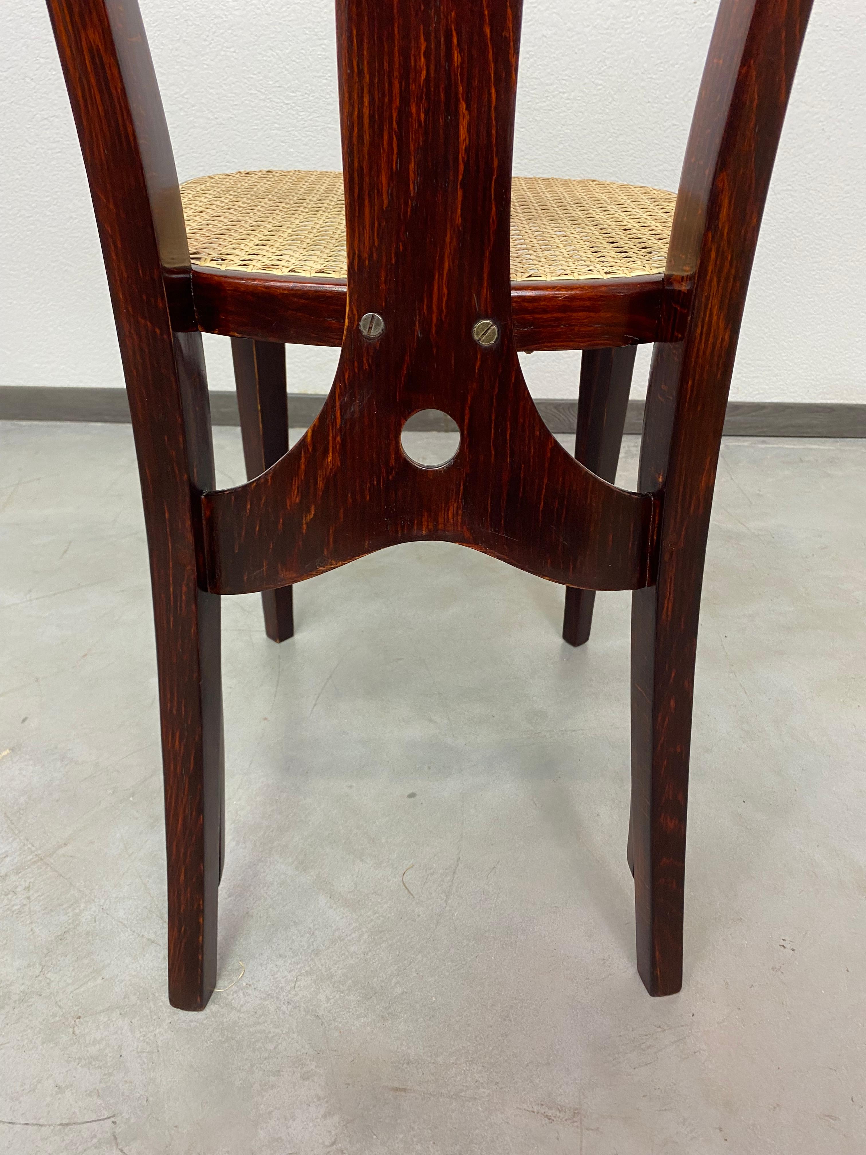 Secession dining room chair atr. Otto Prutscher for Thonet For Sale 1