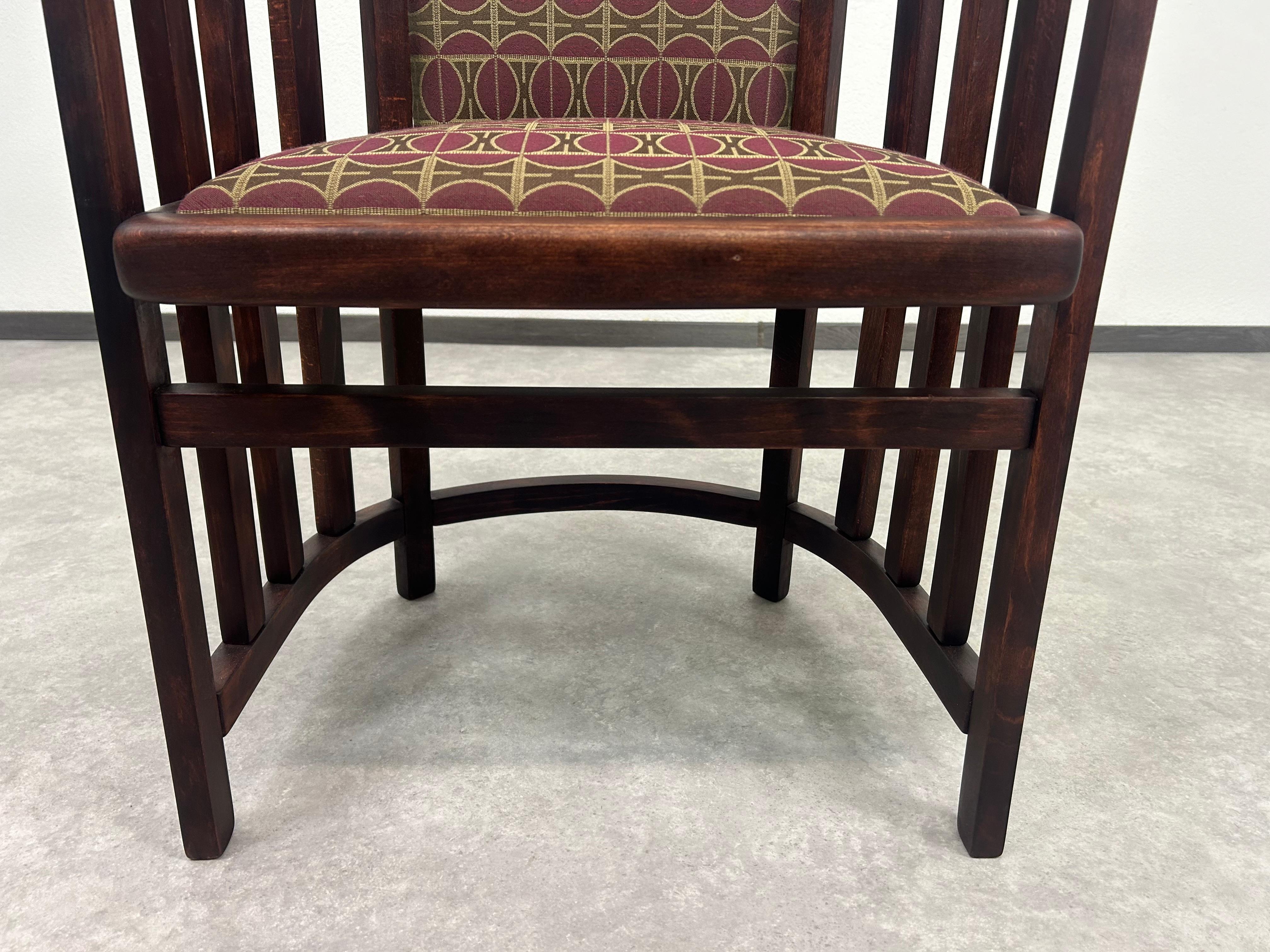 Tissu Secession Fledermaus armchairs by Josef Hoffmann en vente