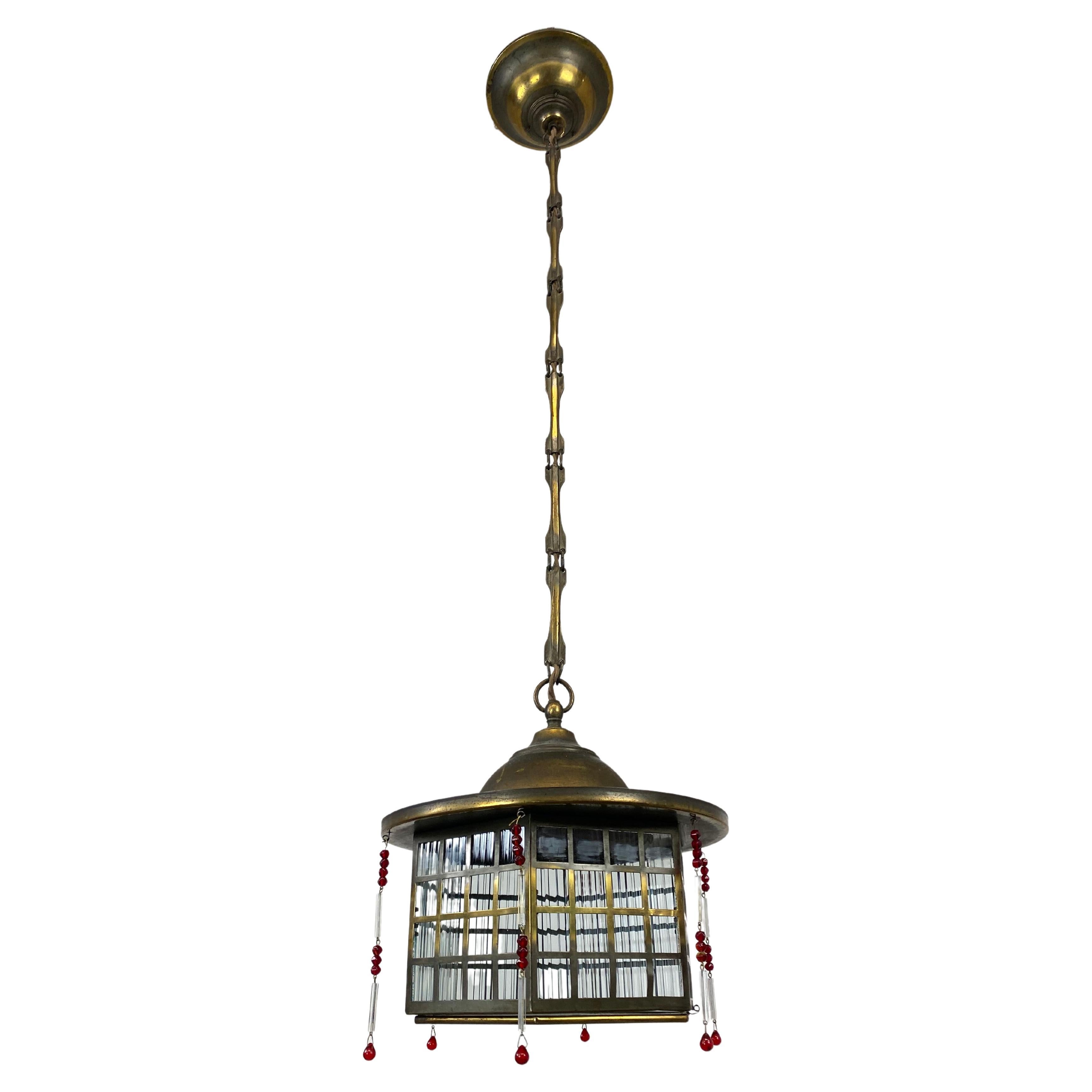 Secession Hanging Lamp Atr. Josef Hoffmann For Sale