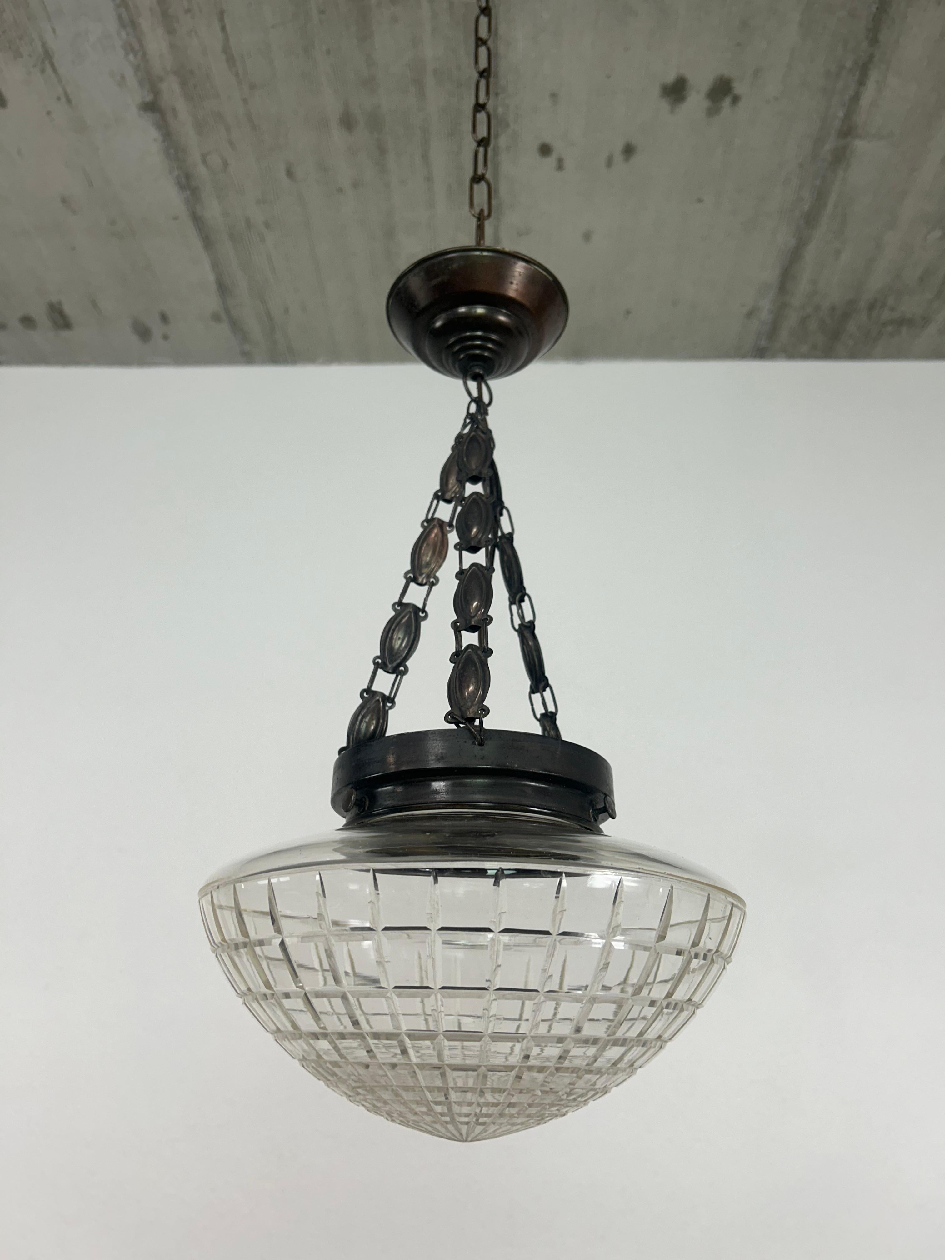 Secession hanging lamp In Good Condition For Sale In Banská Štiavnica, SK