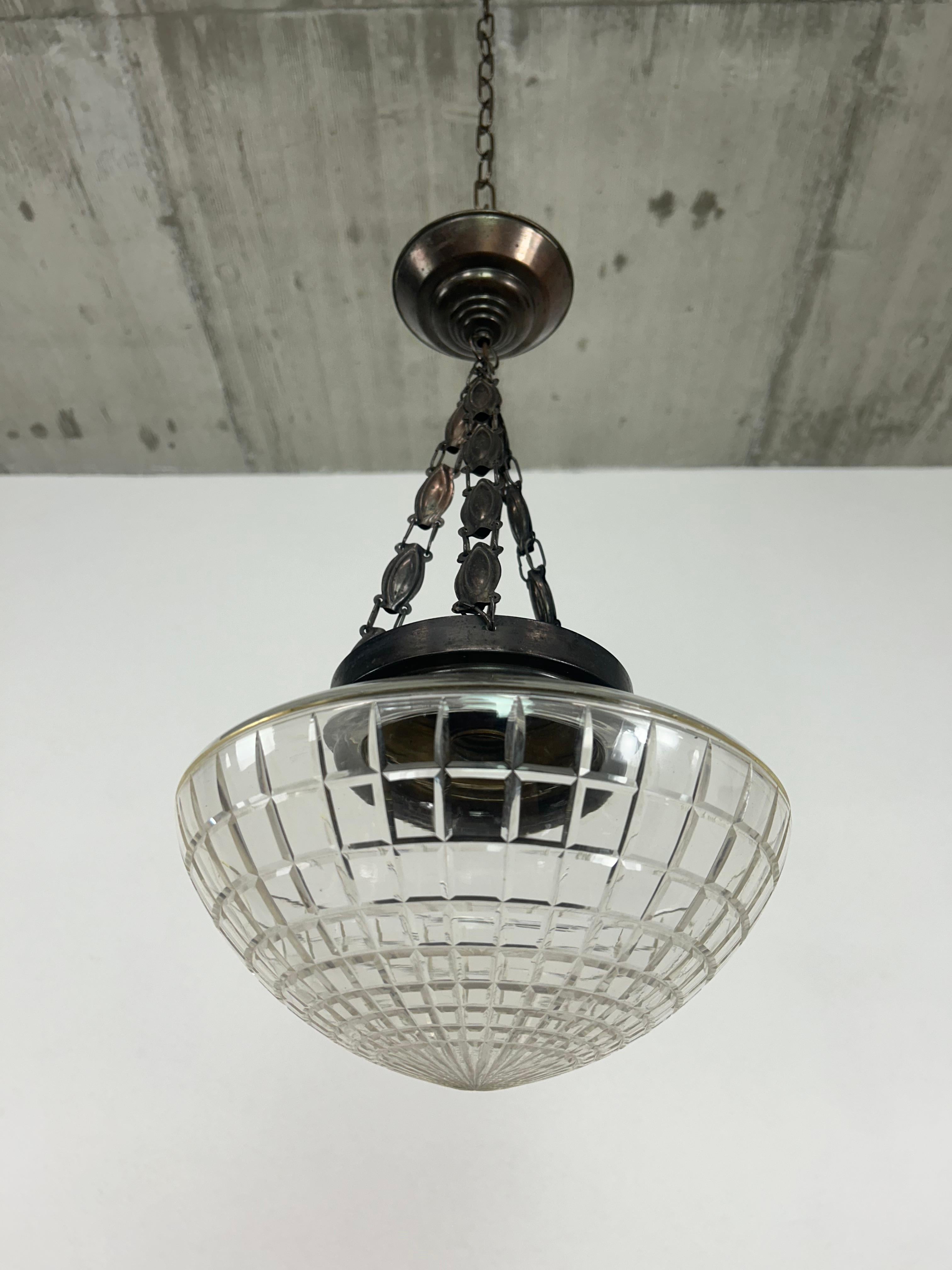 Early 20th Century Secession hanging lamp For Sale