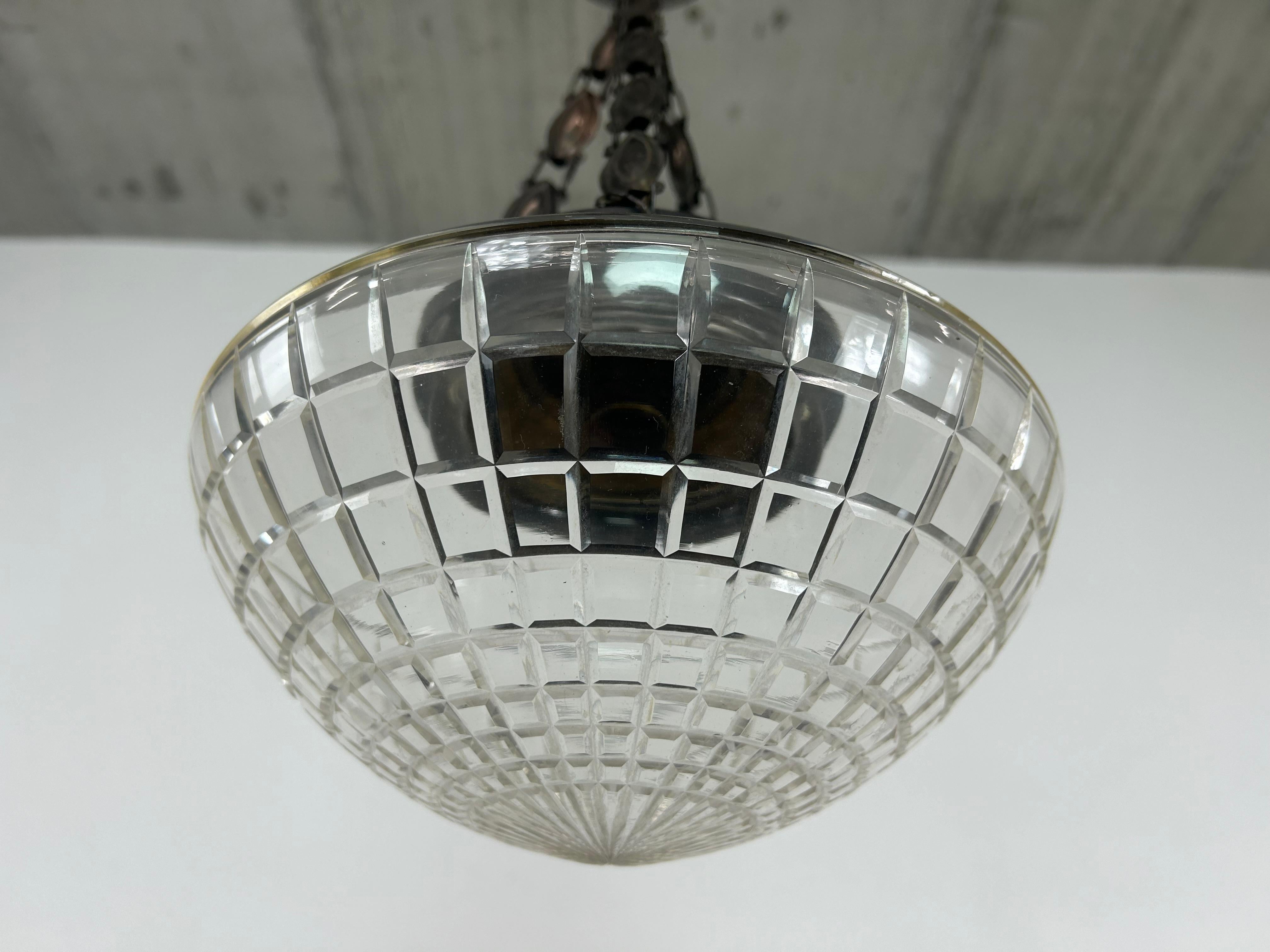 Brass Secession hanging lamp For Sale