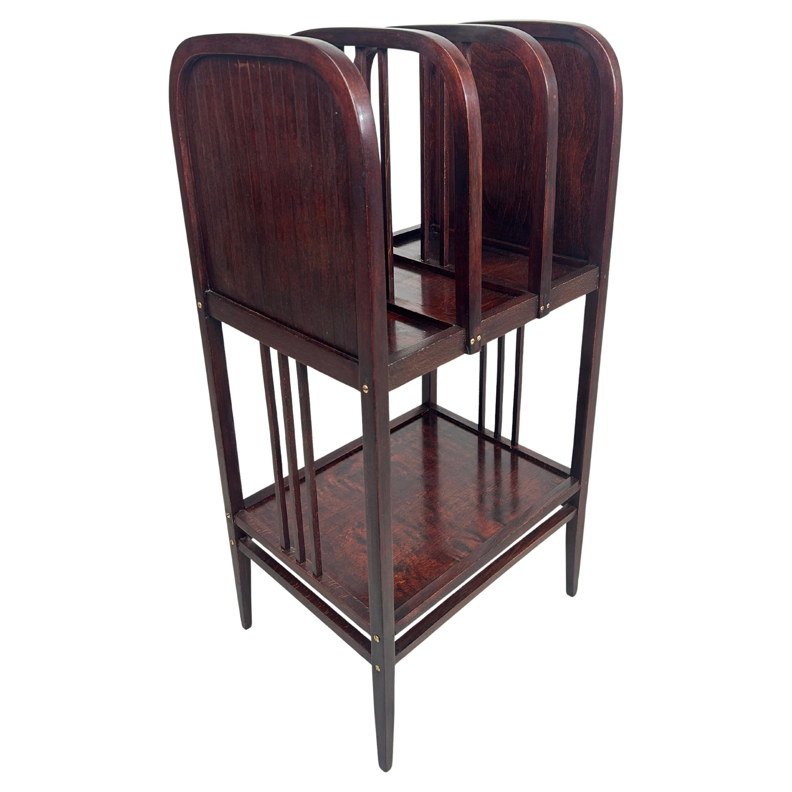 Secession magazine holder attr. to Otto Wagner for Thonet