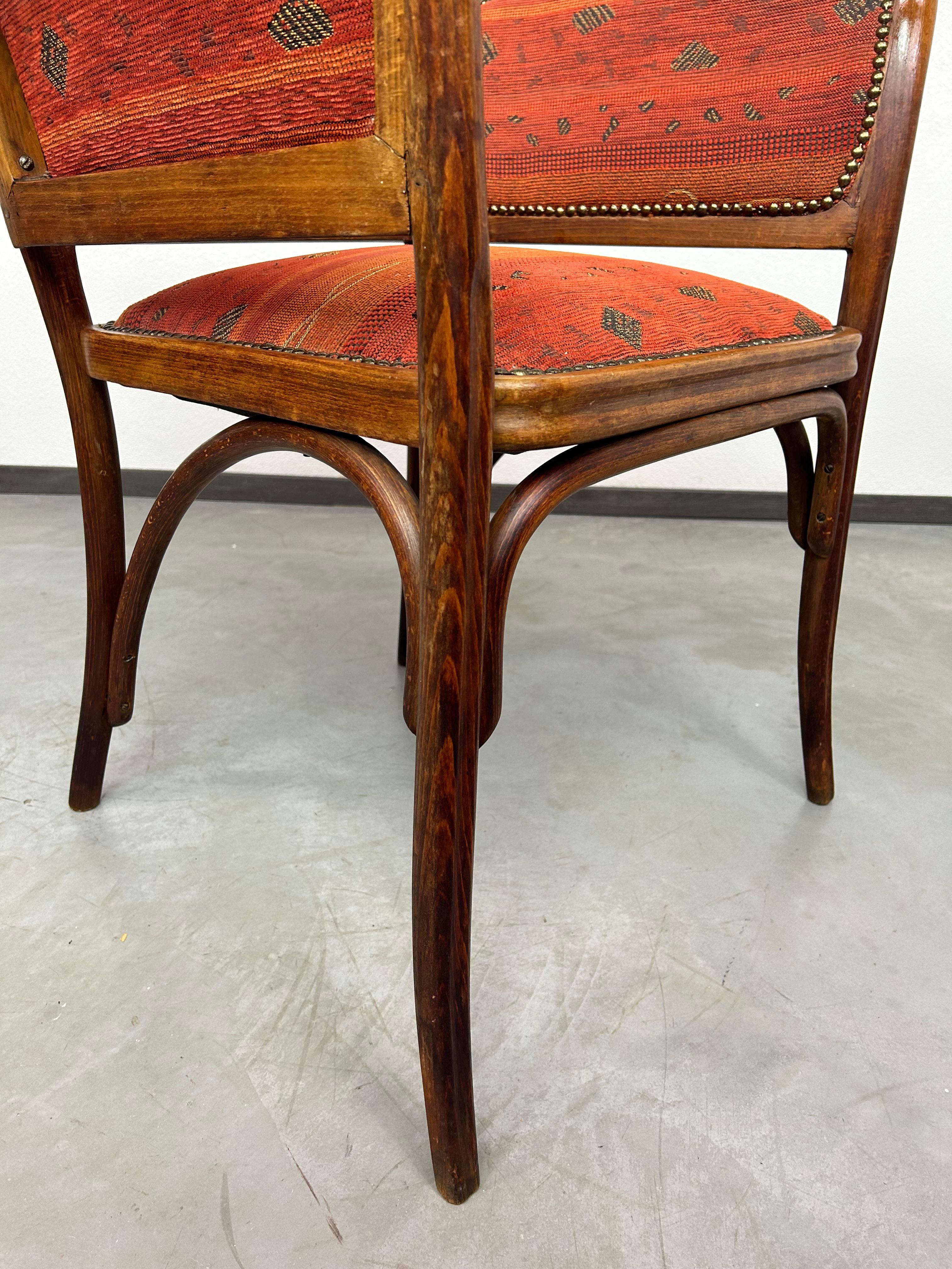 Tessuto Sedia da ufficio della Secessione attribuita a Marcel Kammerer per Thonet in vendita