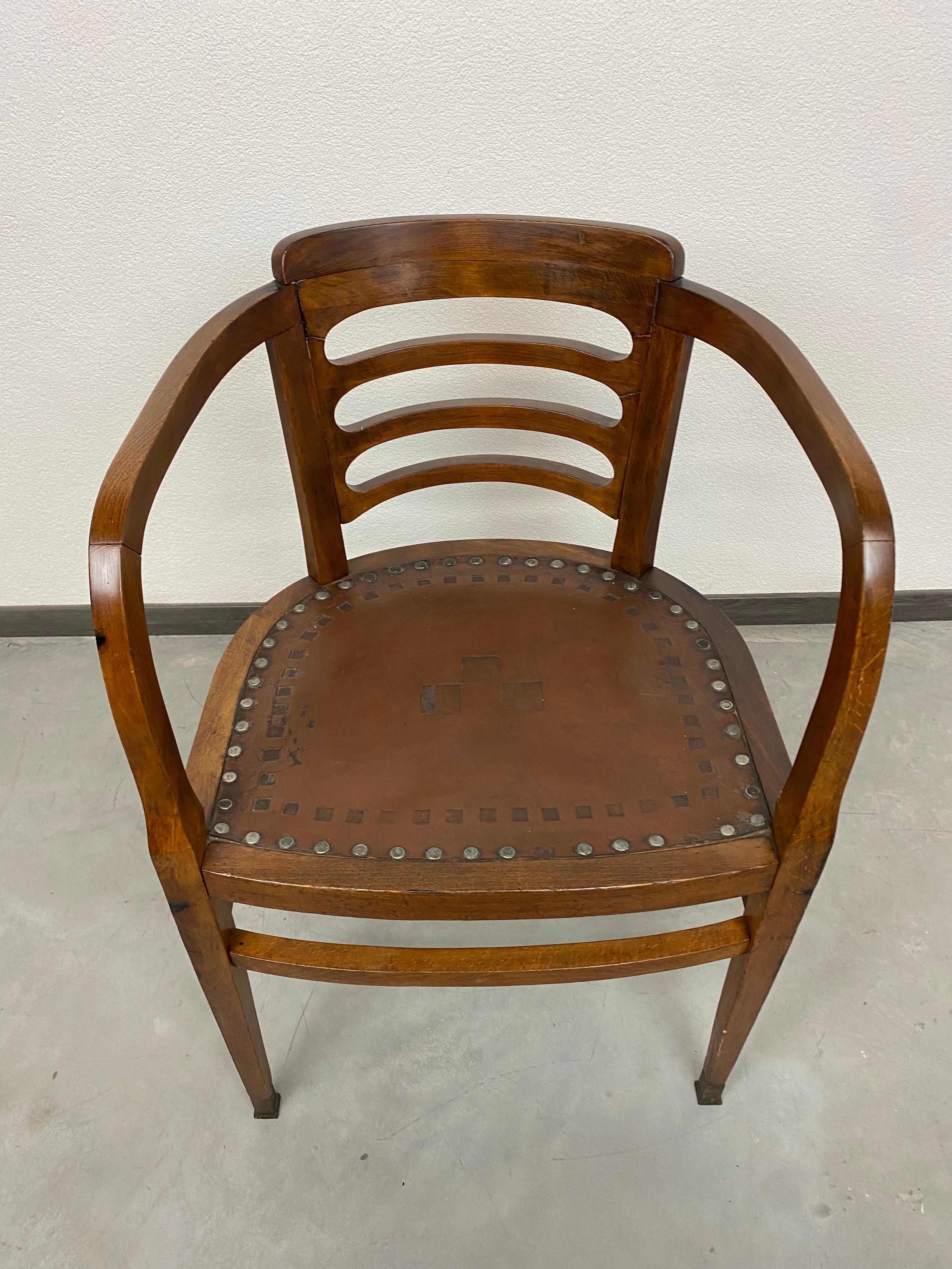 Secession Office Chair by Joseph Maria Olbrich For Sale 1
