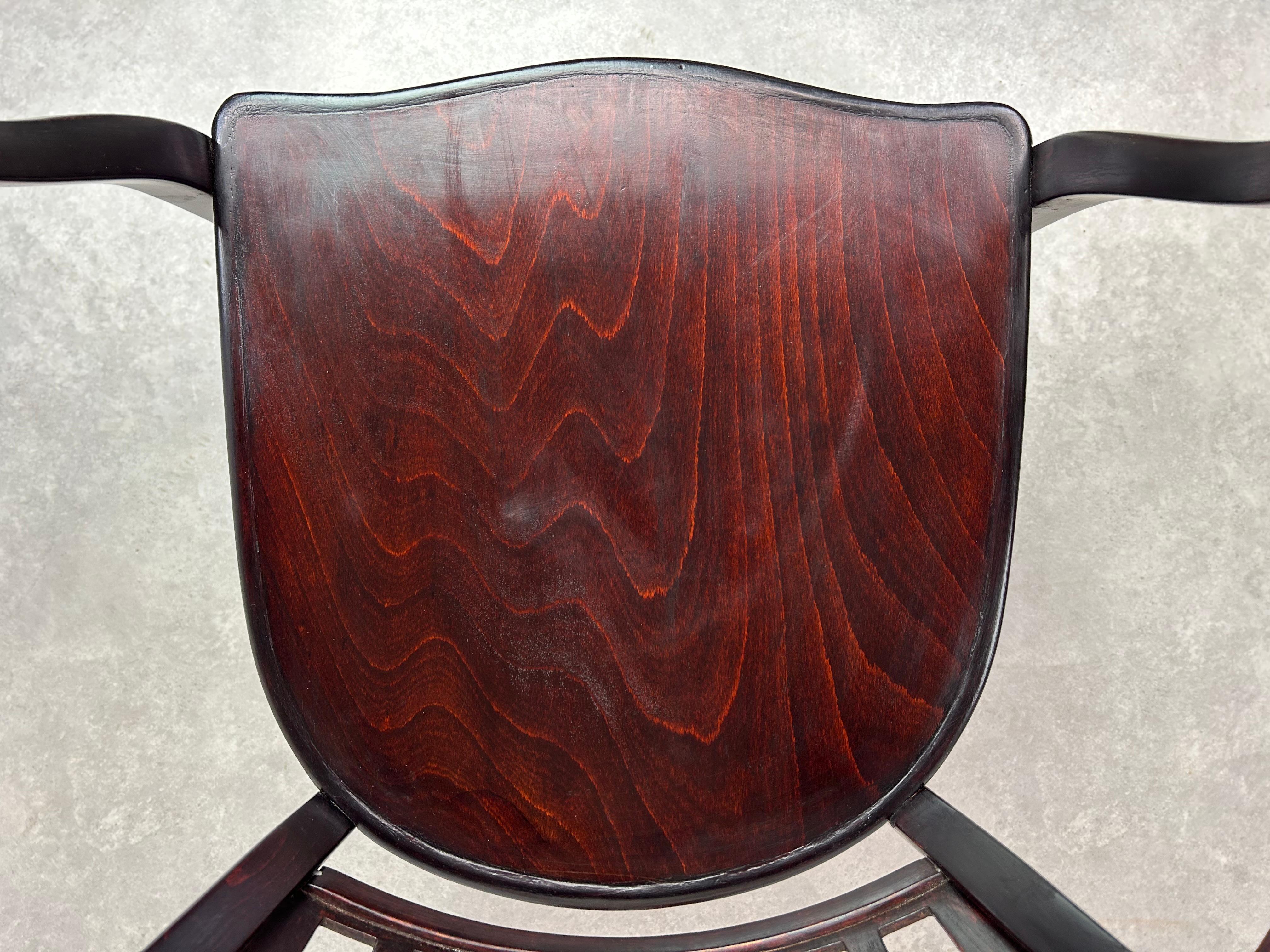 Silla de oficina Secession nº 714 de Otto Wagner para J&J Kohn principios del siglo XX en venta