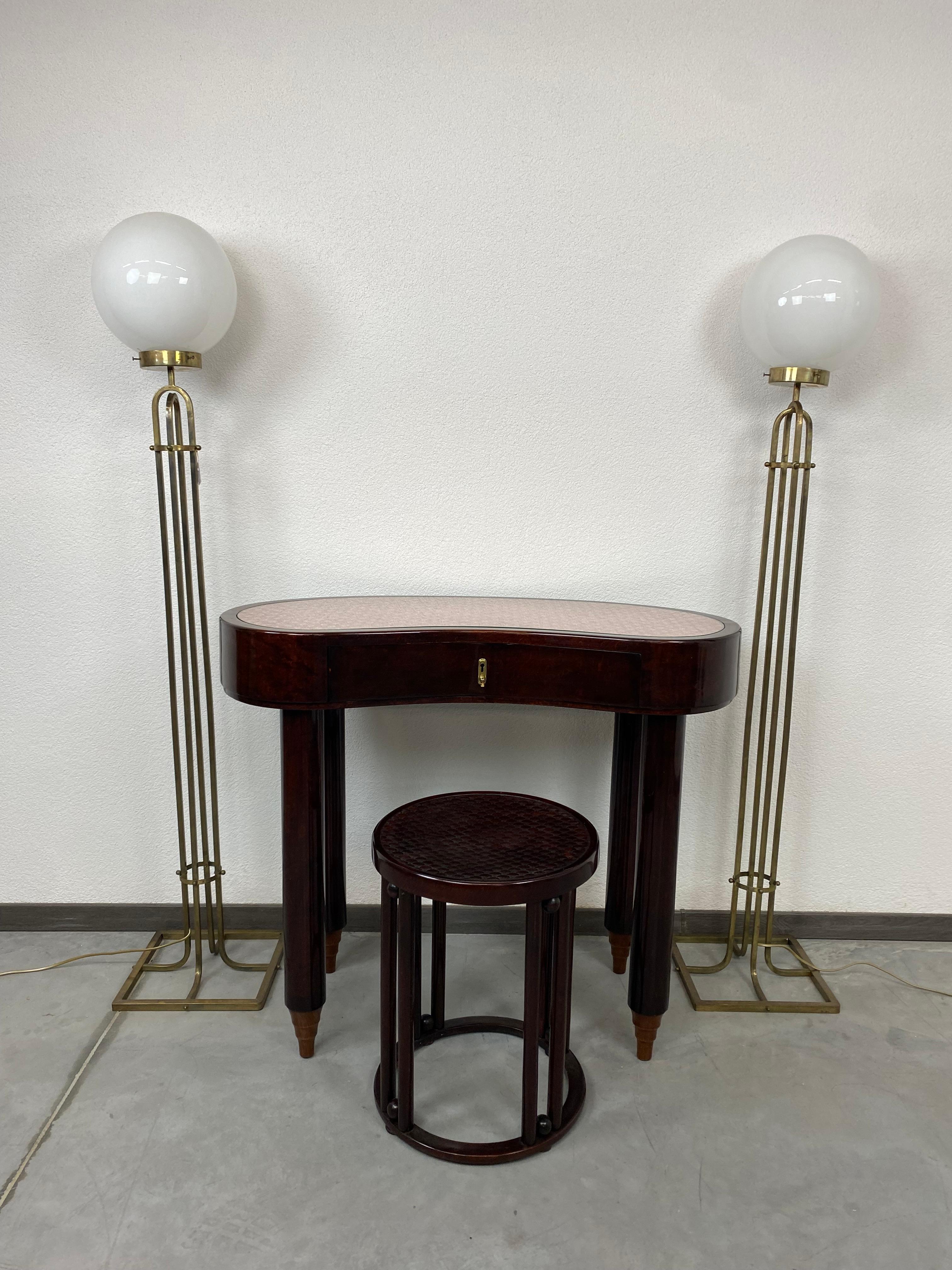 Secession side table Otto Prutscher. Professionally stained and repolished.