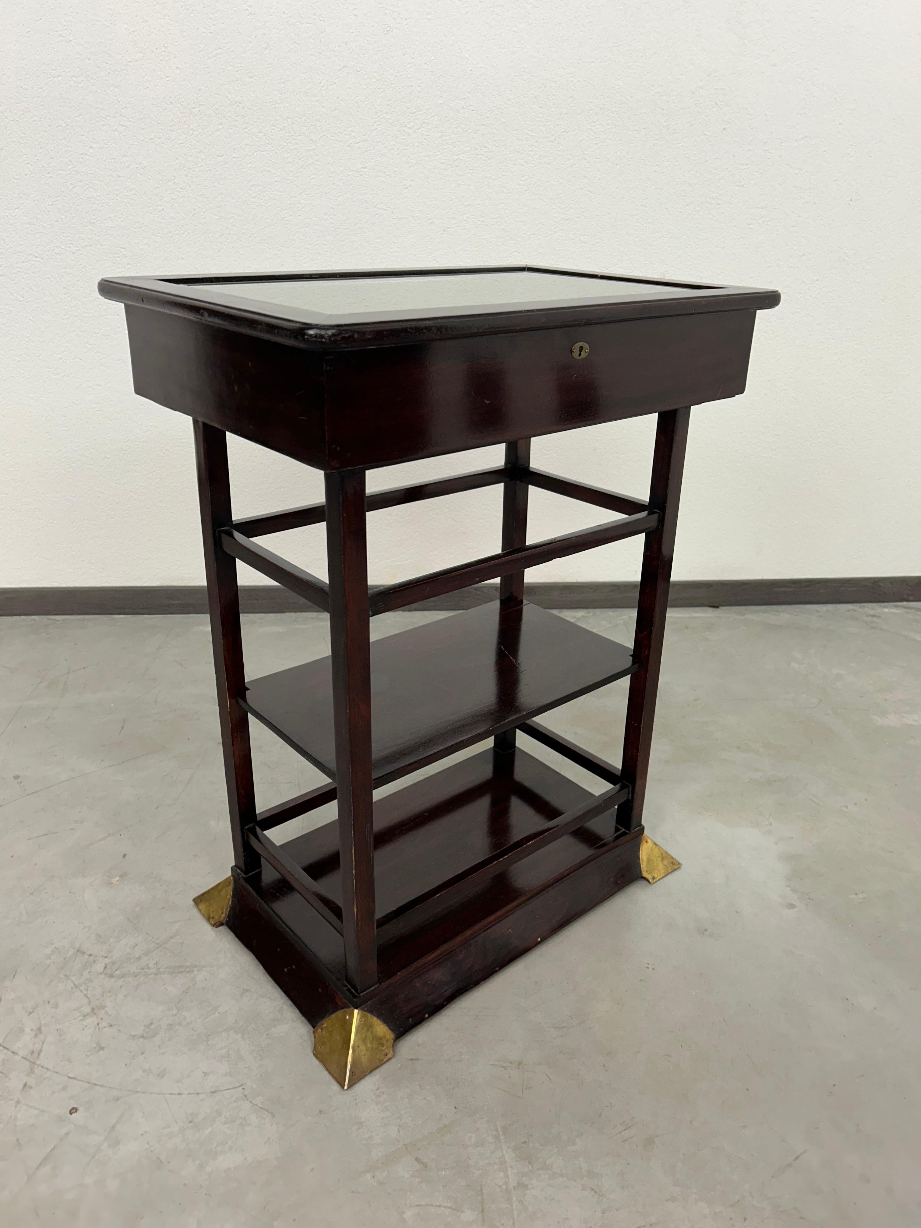 Austrian Secession side table with double top For Sale