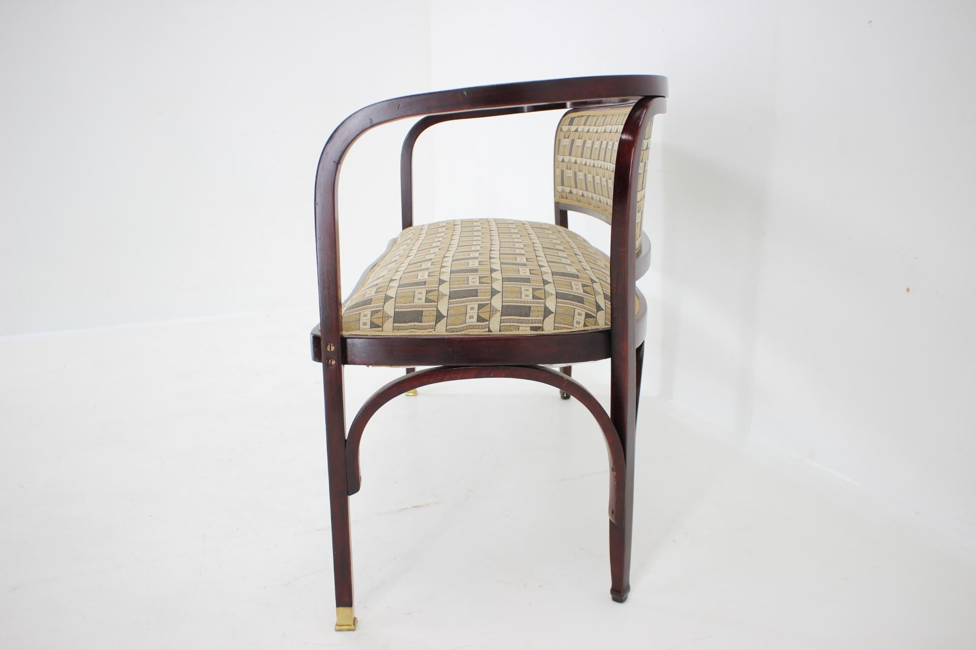 Secession-Sofa und zwei Sessel von Gustav Siegel für J.J.Kohn, restauriert  4