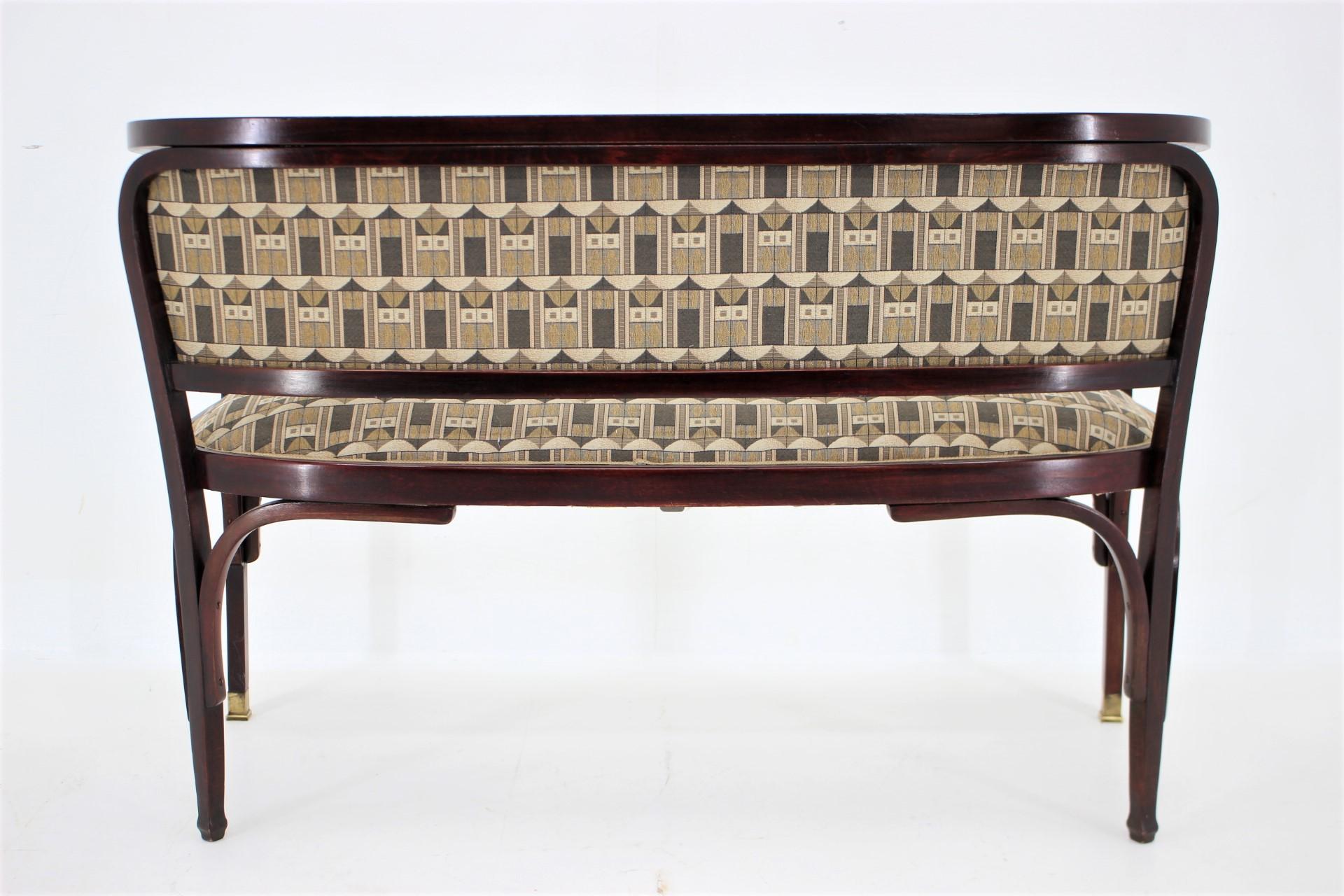 Secession Sofa  by Gustav Siegel for J.J.Kohn, Restored, Austria 1