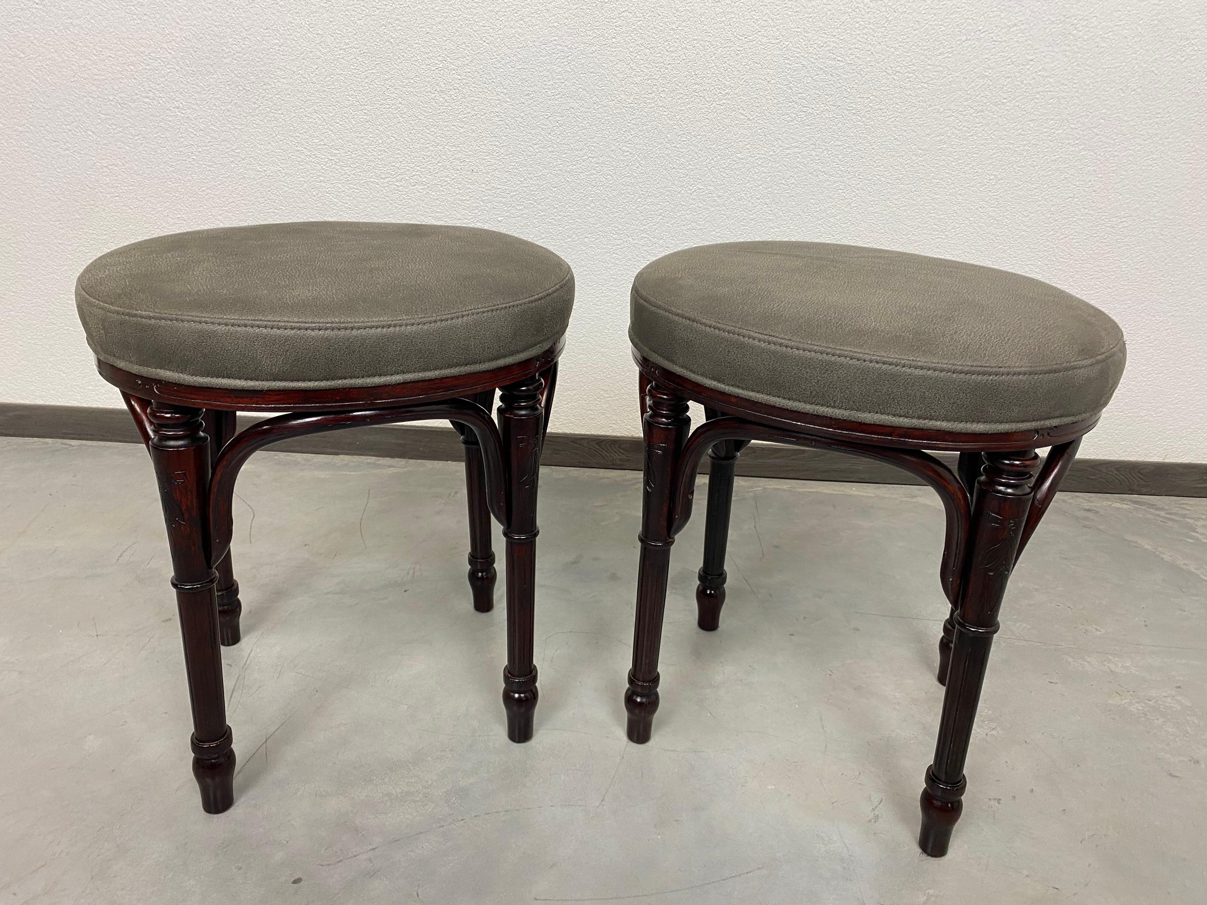 Vienna Secession Secession Stools by J&J Kohn For Sale