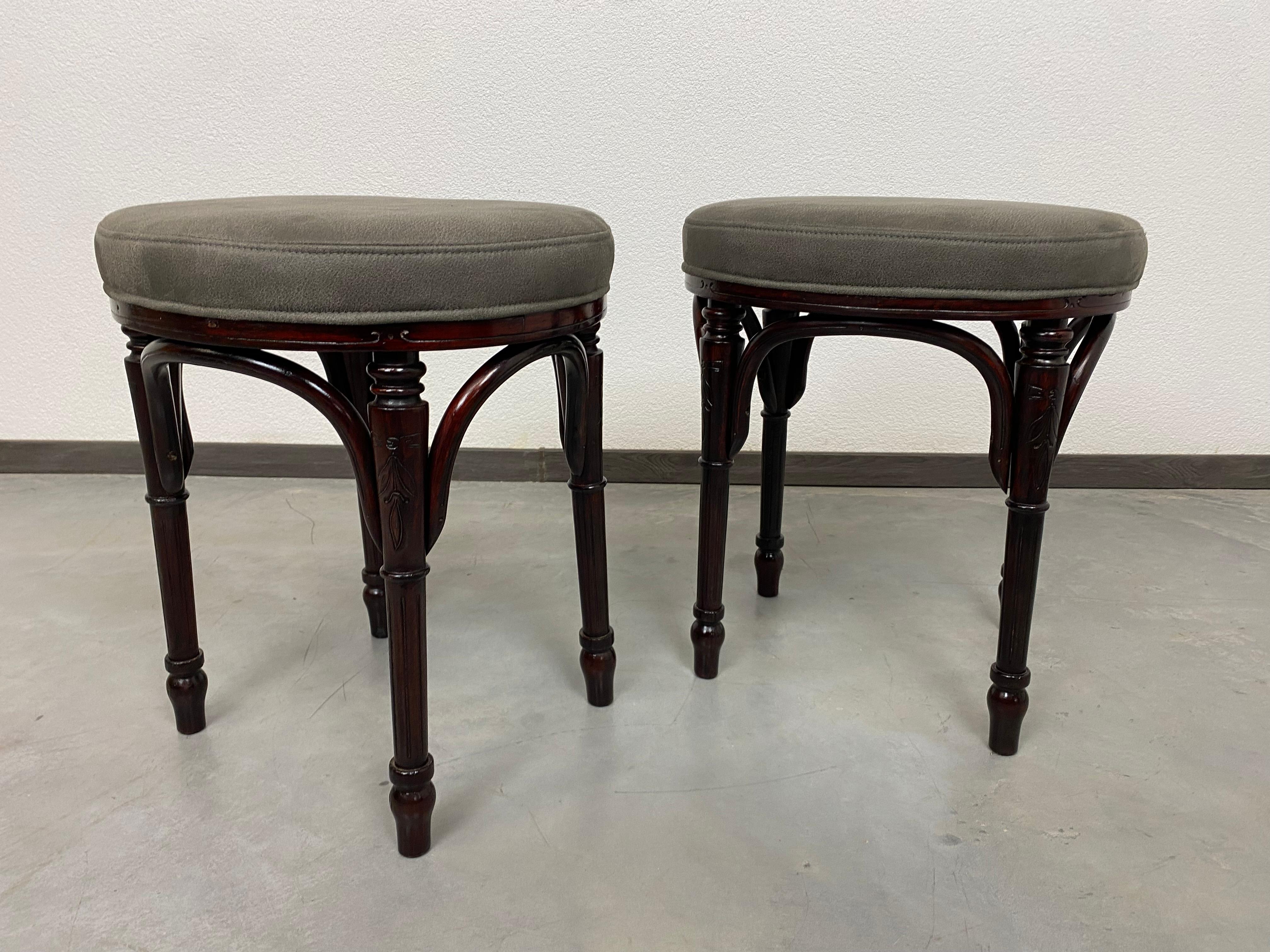 Czech Secession Stools by J&J Kohn For Sale