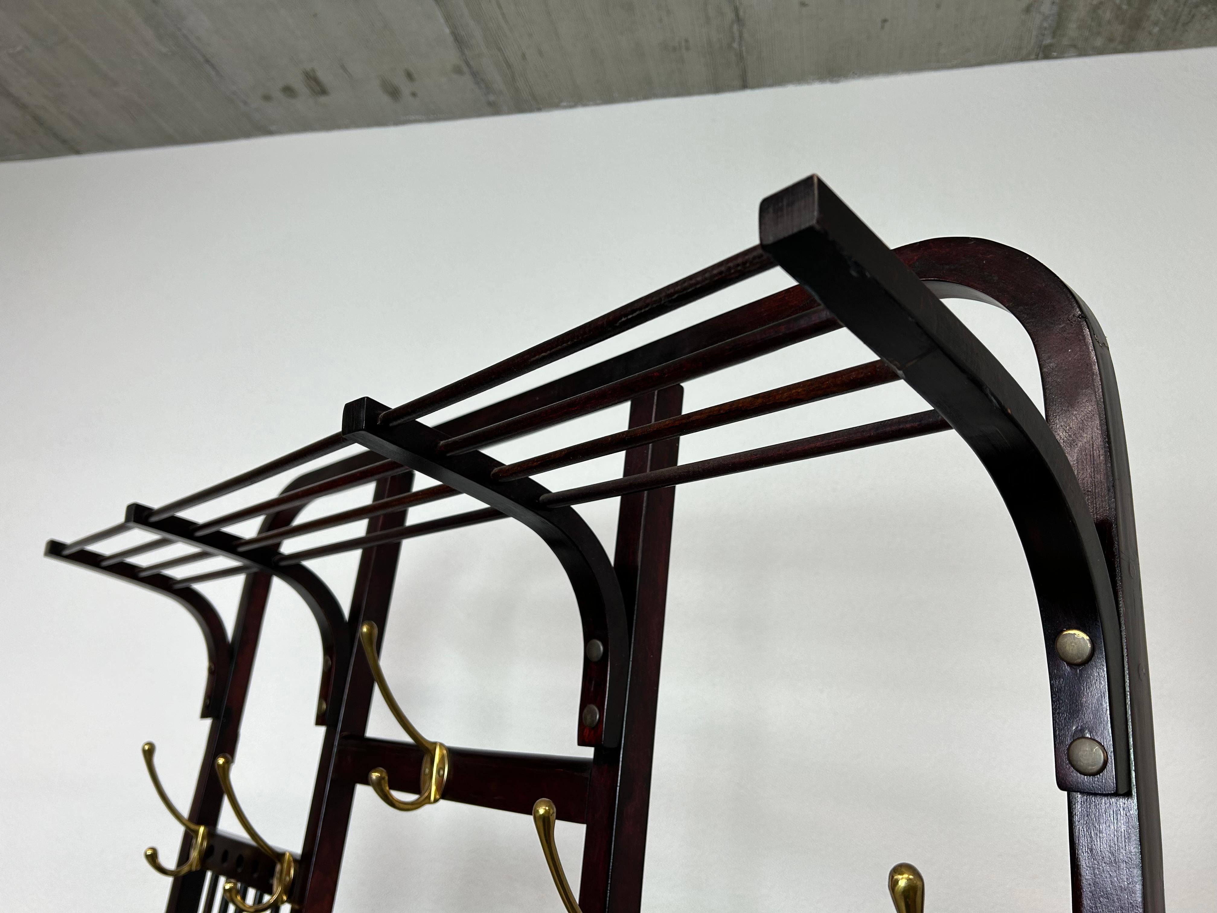 Metà XX secolo Appendiabiti da parete Secession n. 511 di Marcel Kammerer per Thonet in vendita