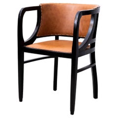 Secessionisitc Armchair with Leather (Vienna, 1910)