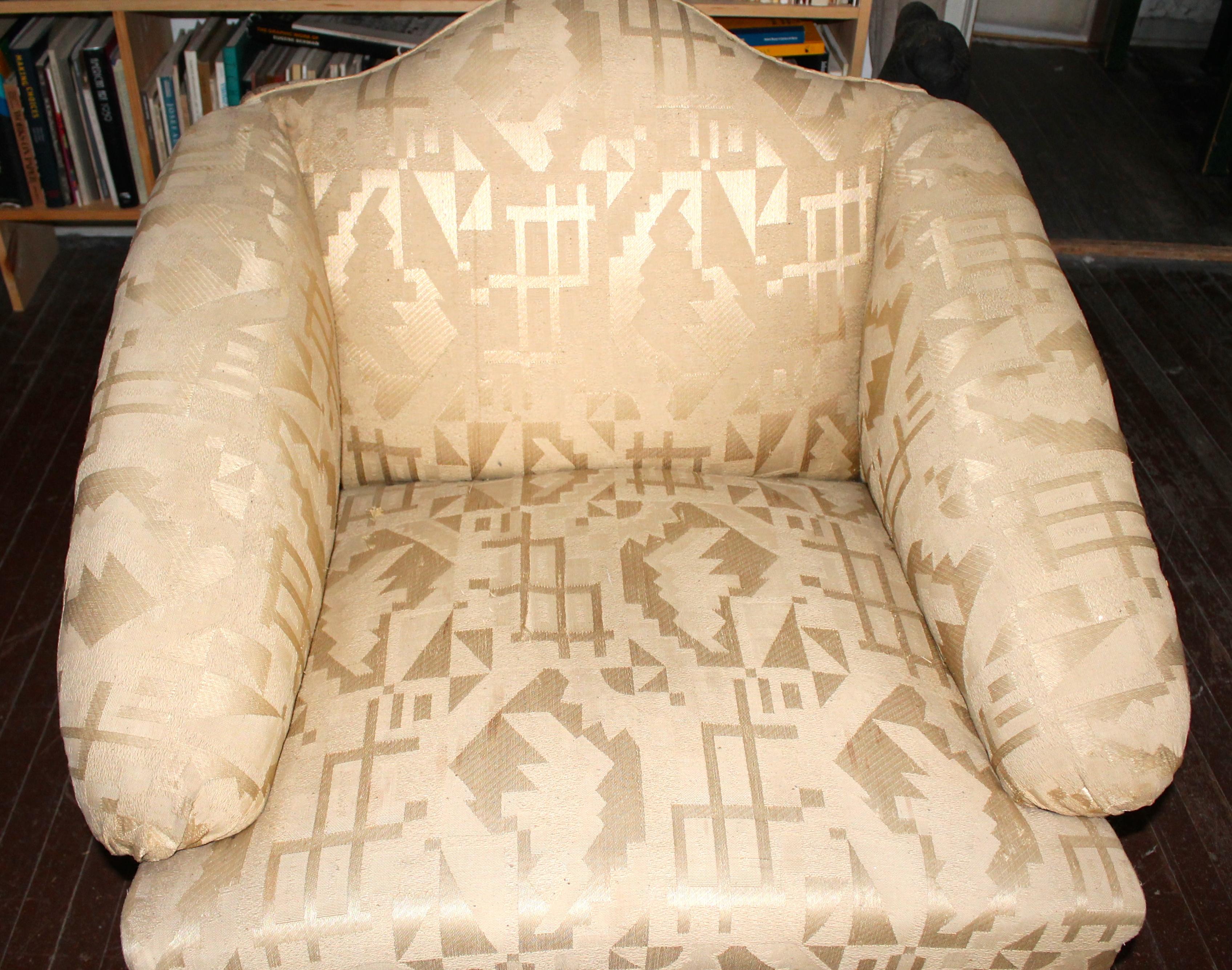 Veneer Secessionist Austro-Hungarian Upholstered Armchair For Sale