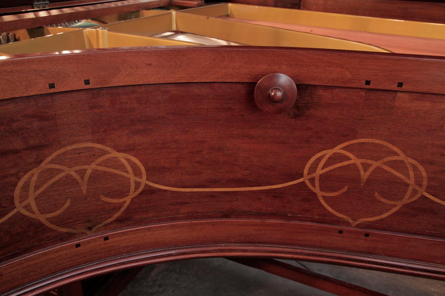 Piano à queue Bechstein Model VI de style sécessionniste avec caisse en acajou marqueté en vente 4