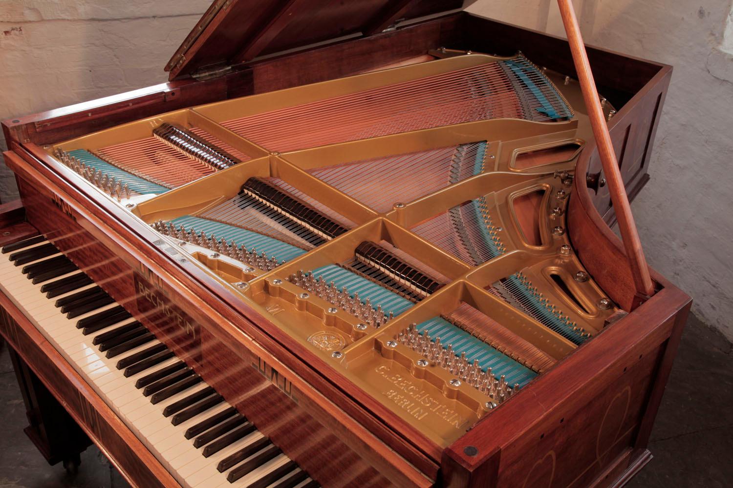 Piano à queue Bechstein Model VI de style sécessionniste avec caisse en acajou marqueté en vente 6